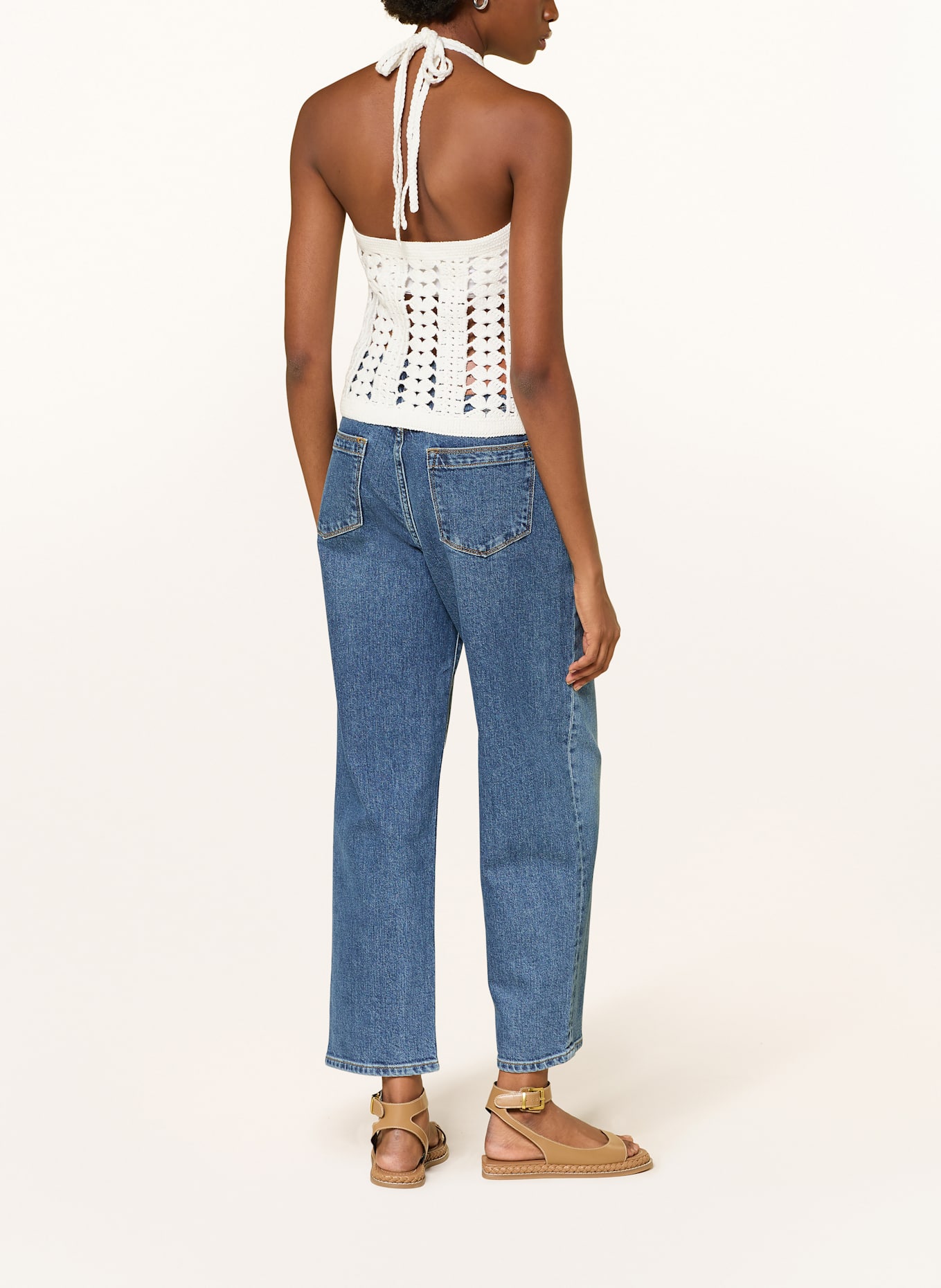 REISS Mom Jeans: 31 MID BLUE