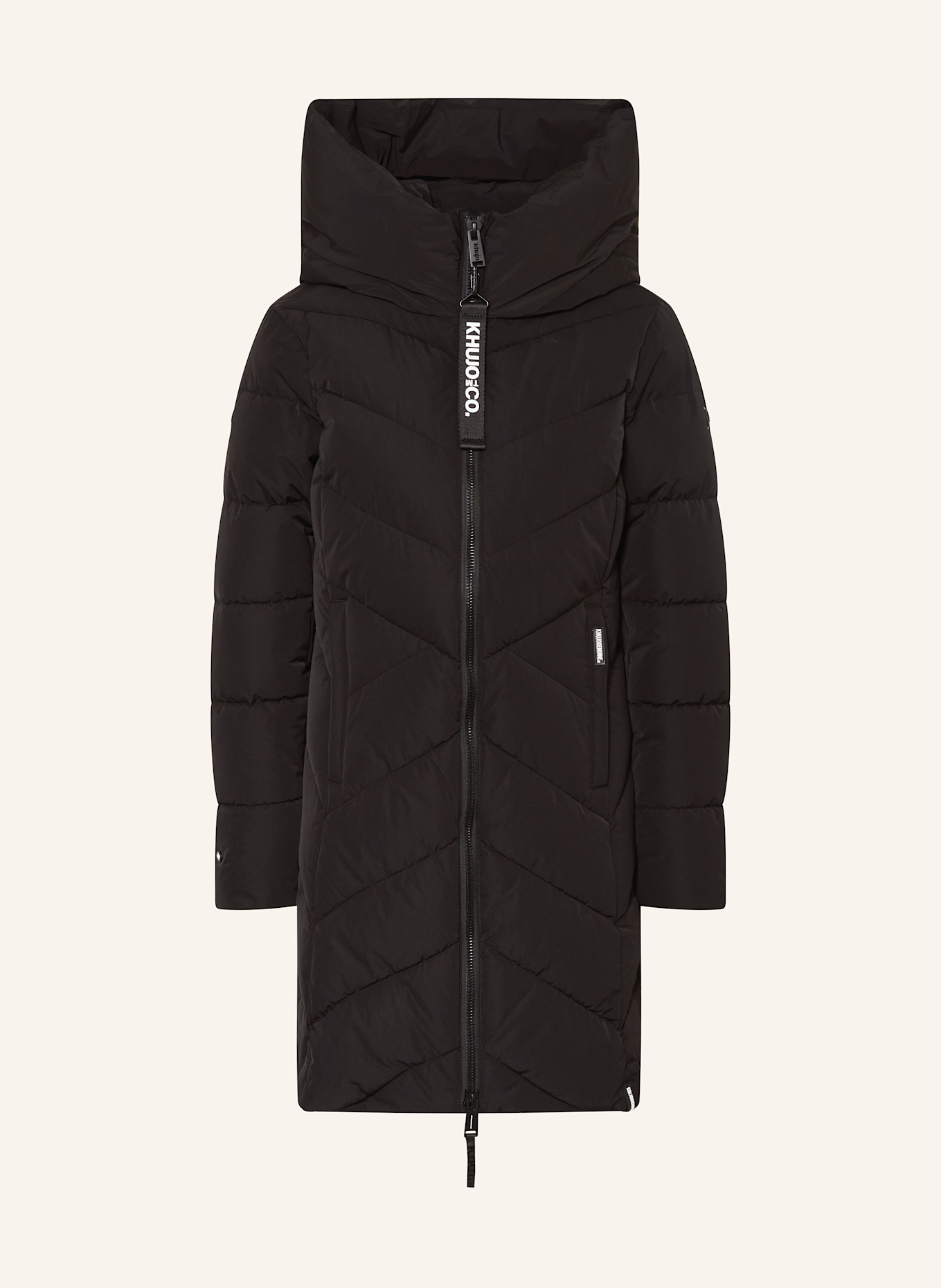 khujo Steppmantel DARKA2: SCHWARZ