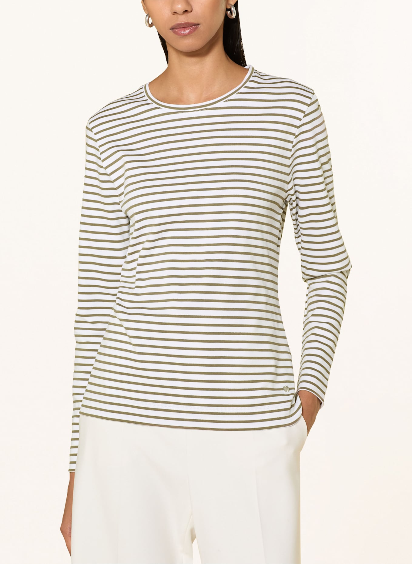 windsor. Longsleeve: WEISS / KHAKI