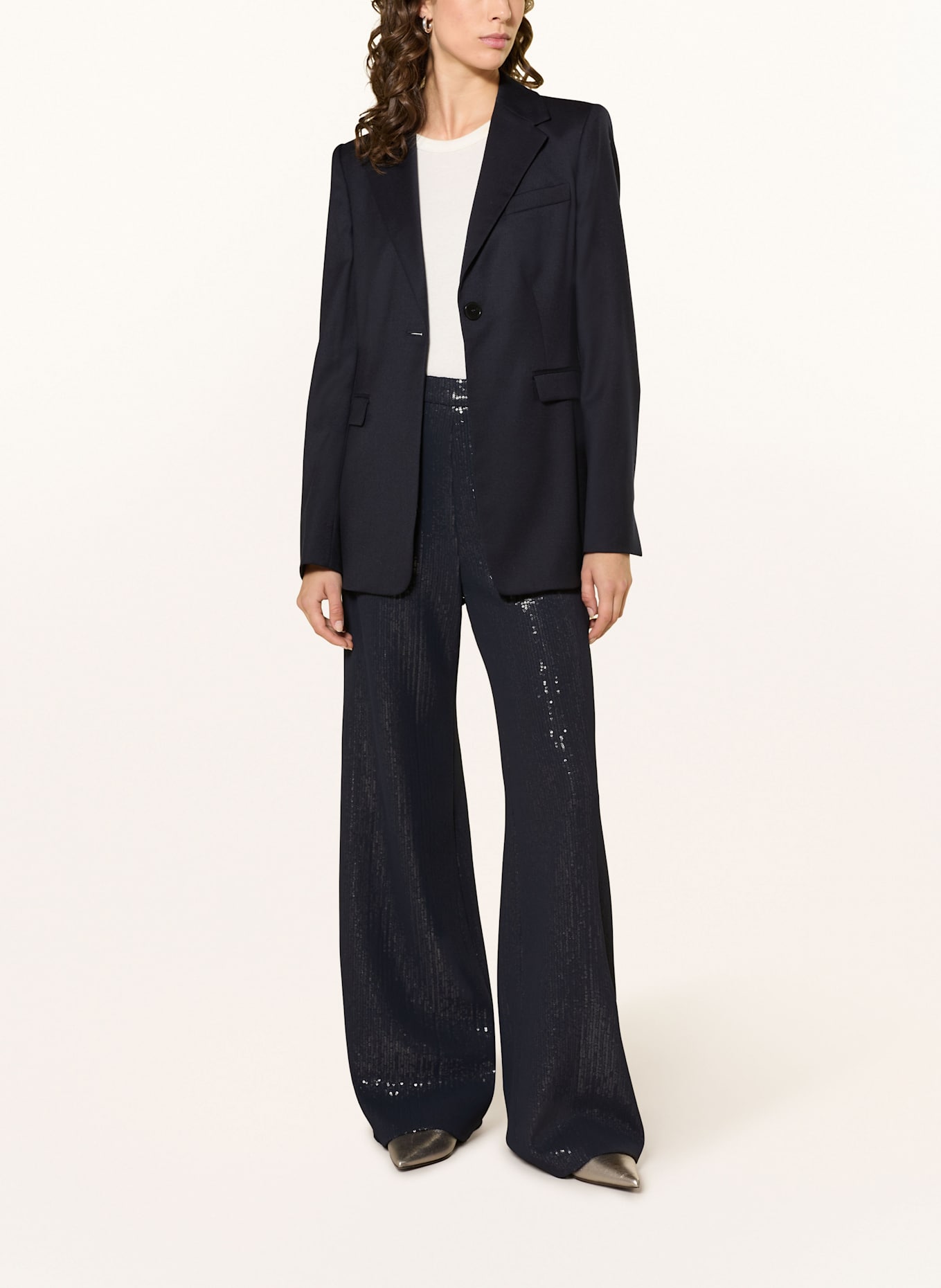 windsor. Marlenehose mit Pailletten: DUNKELBLAU