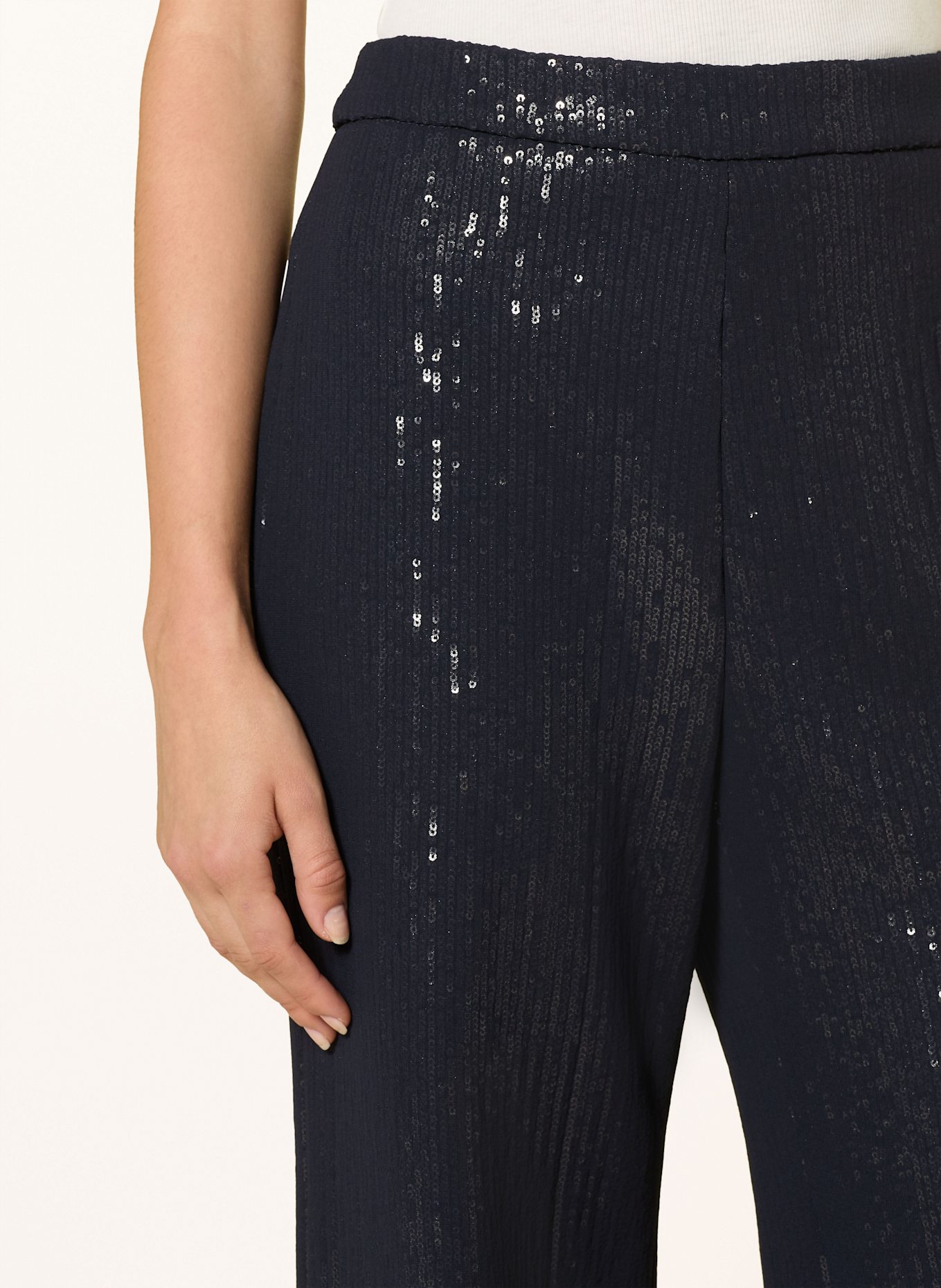 windsor. Marlenehose mit Pailletten: DUNKELBLAU