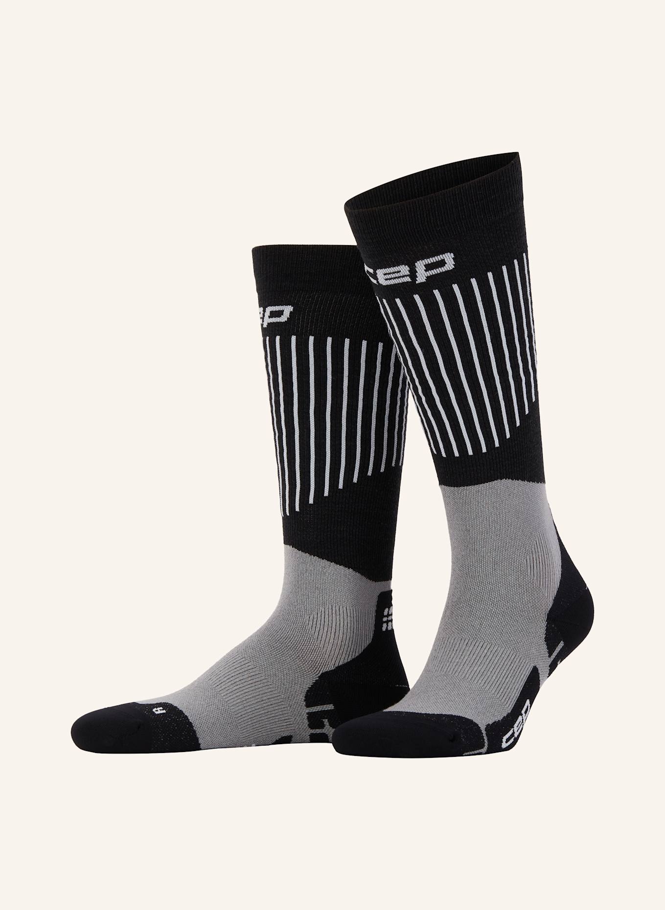 cep Chaussettes de ski ULTRALIGHT COMPRESSION LIGHT CUSHION: 321 black/grey