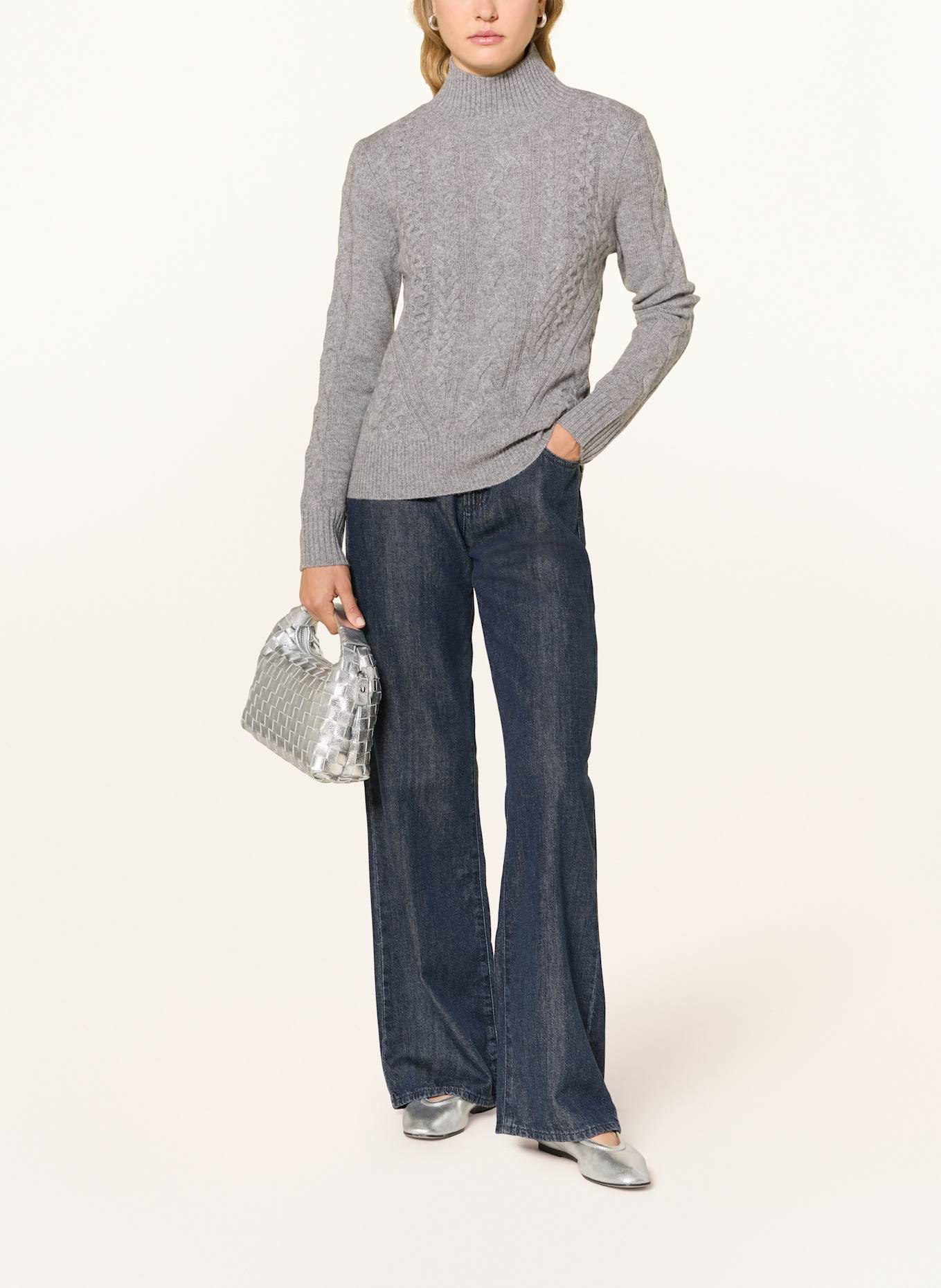 darling harbour Pullover mit Cashmere: GRAU