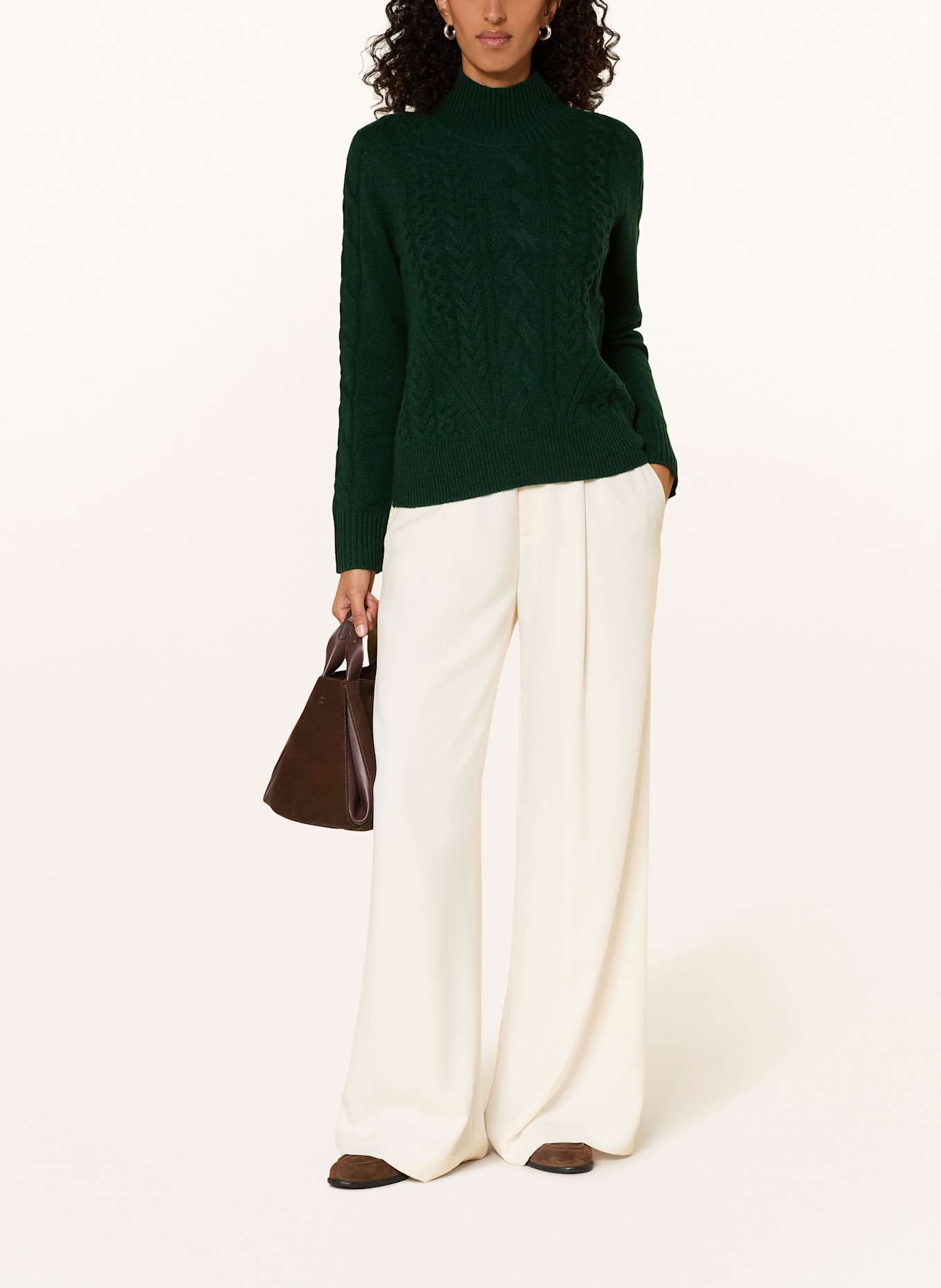 darling harbour Pullover mit Cashmere: DUNKELGRÜN