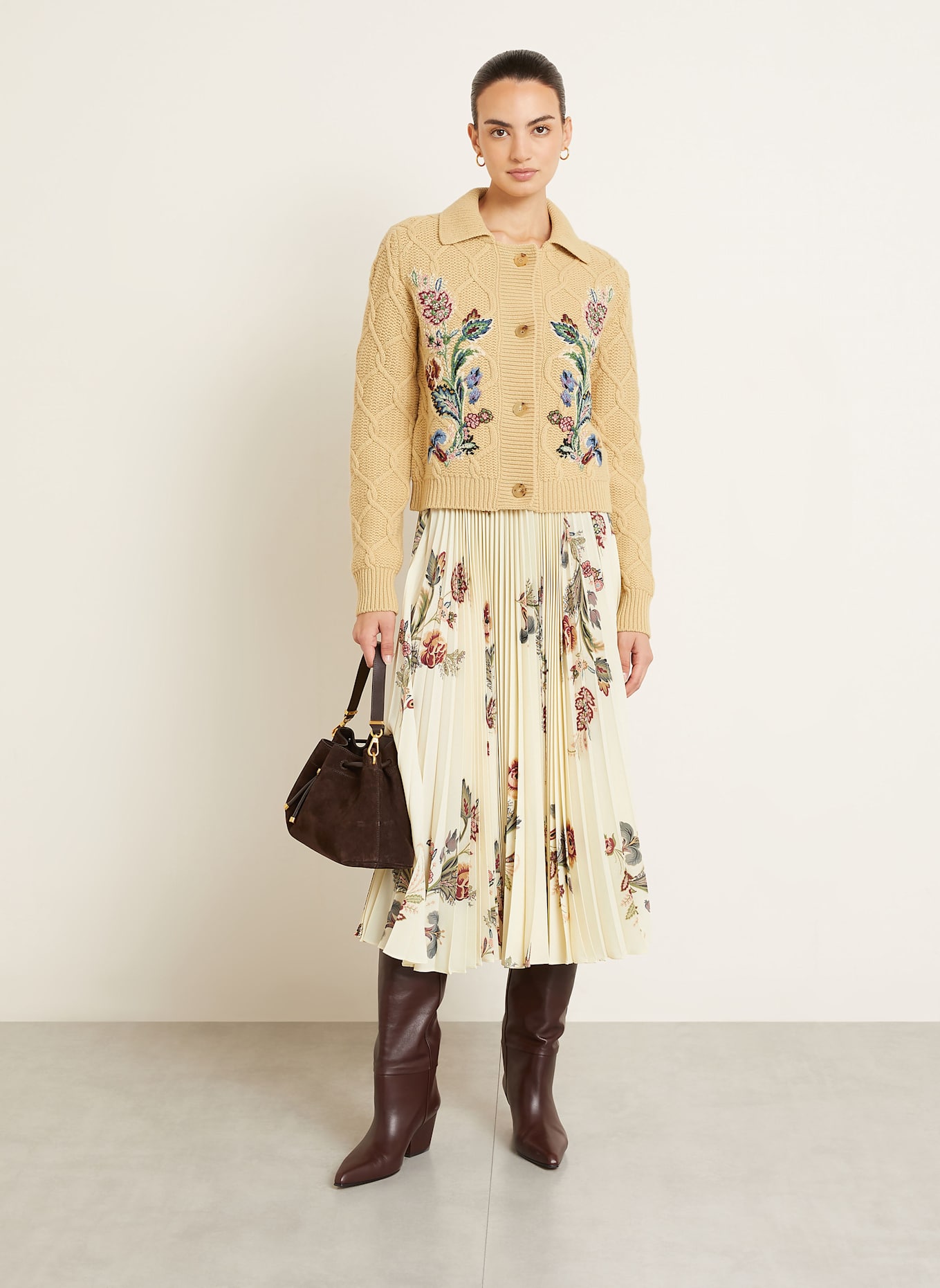 ETRO Kardigan: BEŻOWY