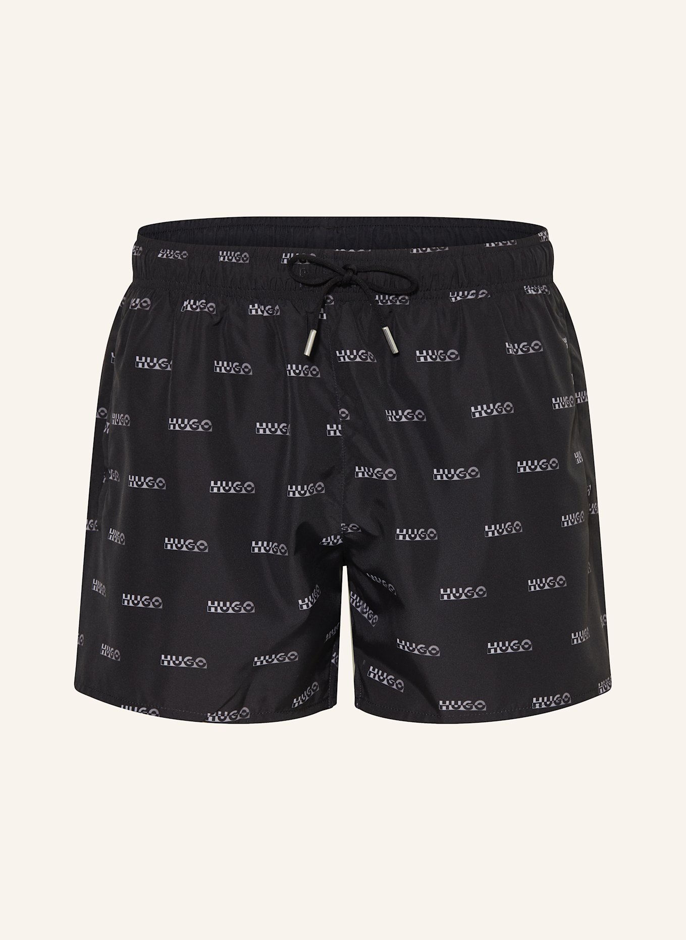 HUGO Badeshorts DODY: SCHWARZ / HELLGRAU