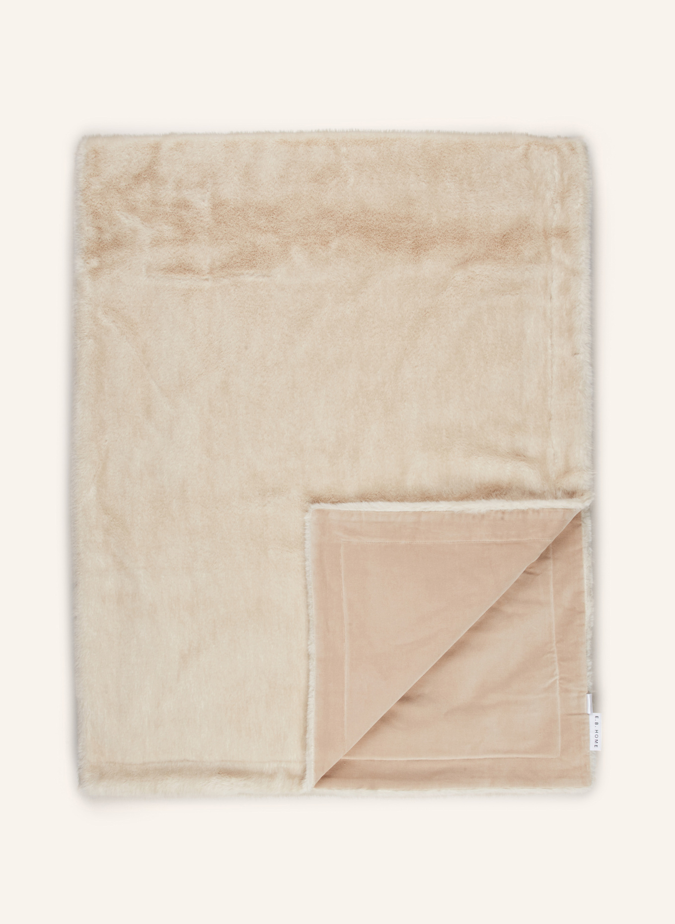 EB HOME Kunstpelz-Plaid: CREME
