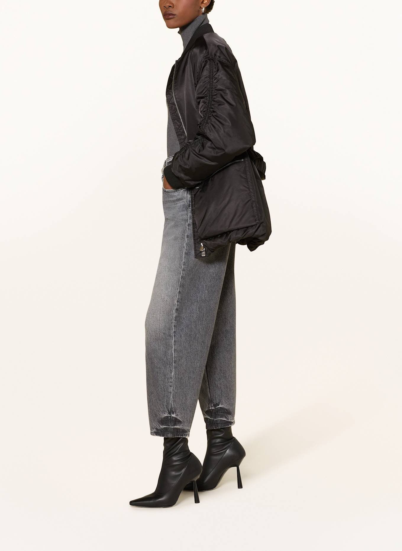 PINKO Straight Jeans ESTELLE: PJ9 LAVAGGIO DARK GRAY