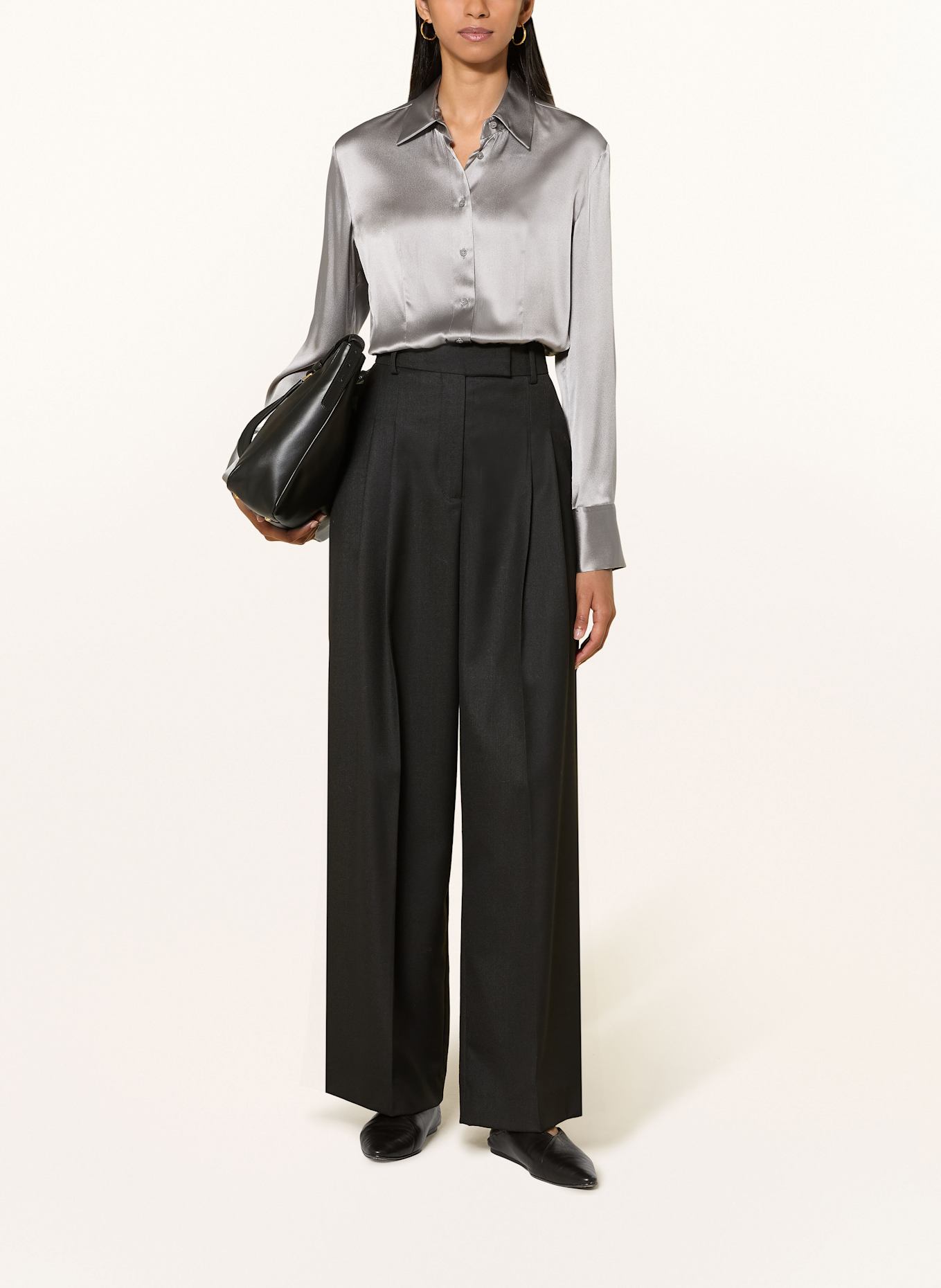 van Laack Hemdbluse VL-ULIZ-XX aus Seide: TAUPE