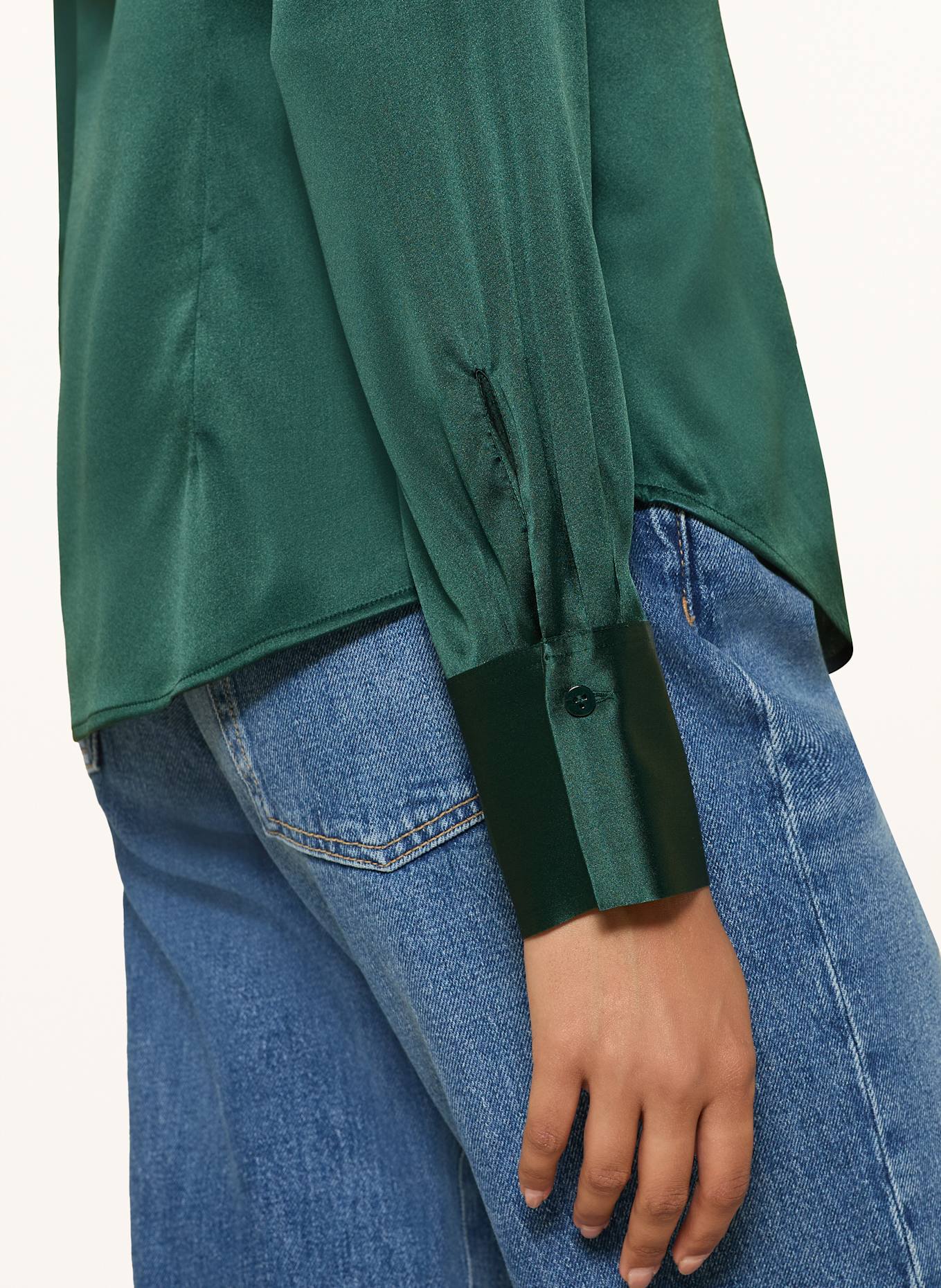 van Laack Hemdbluse VL-ULIZ-XX aus Seide: GRÜN