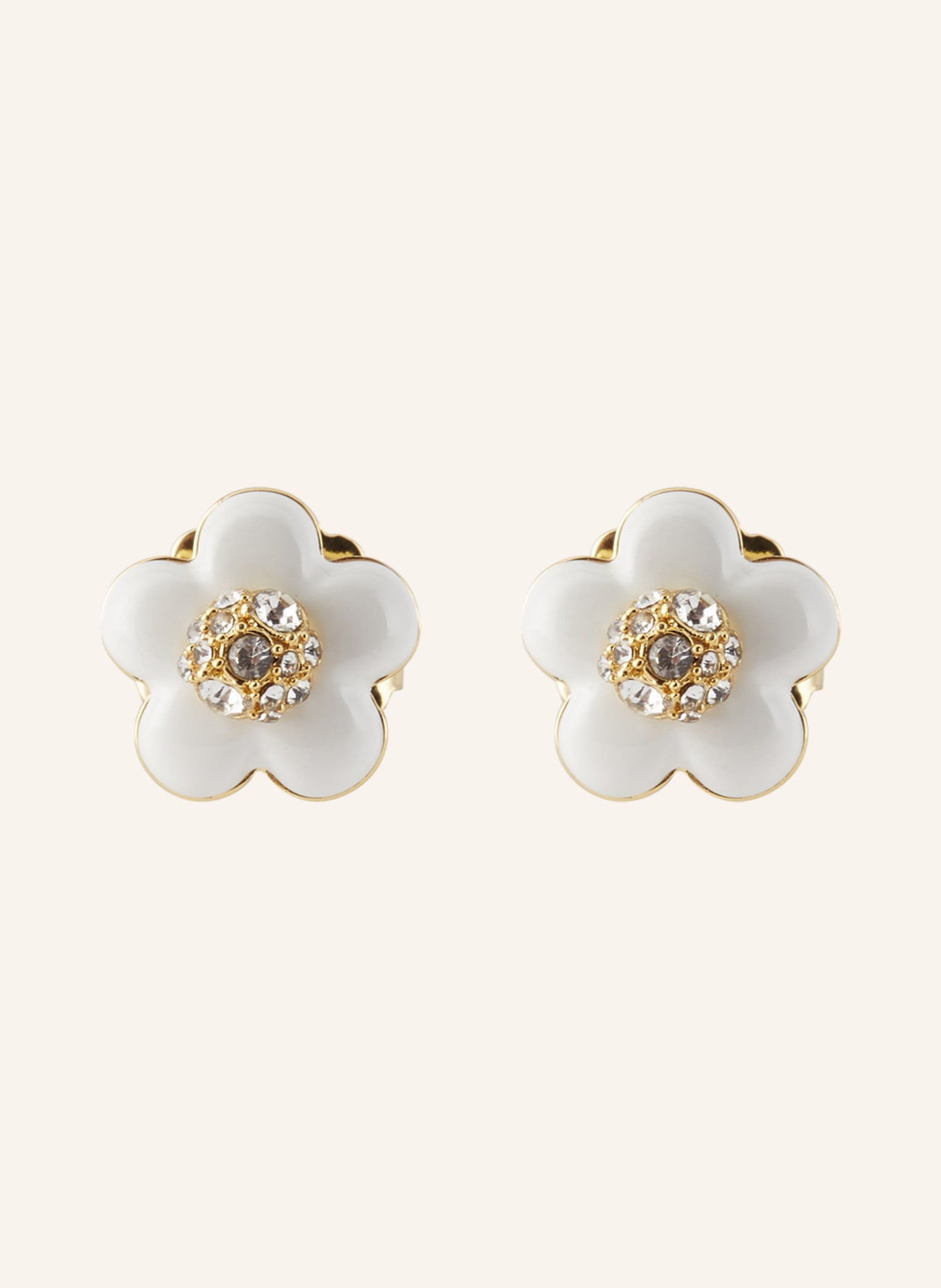 MARC JACOBS Ohrstecker THE DAISY STUD EARRINGS: GOLD / WEISS