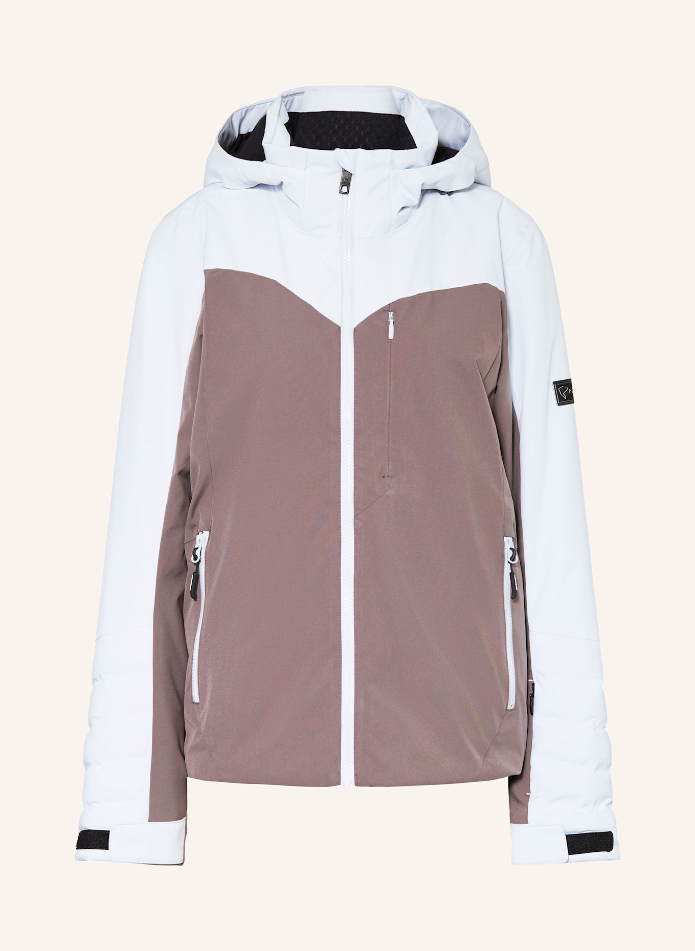 Ziener Skijacke TOBINA: TAUPE / HELLBLAU