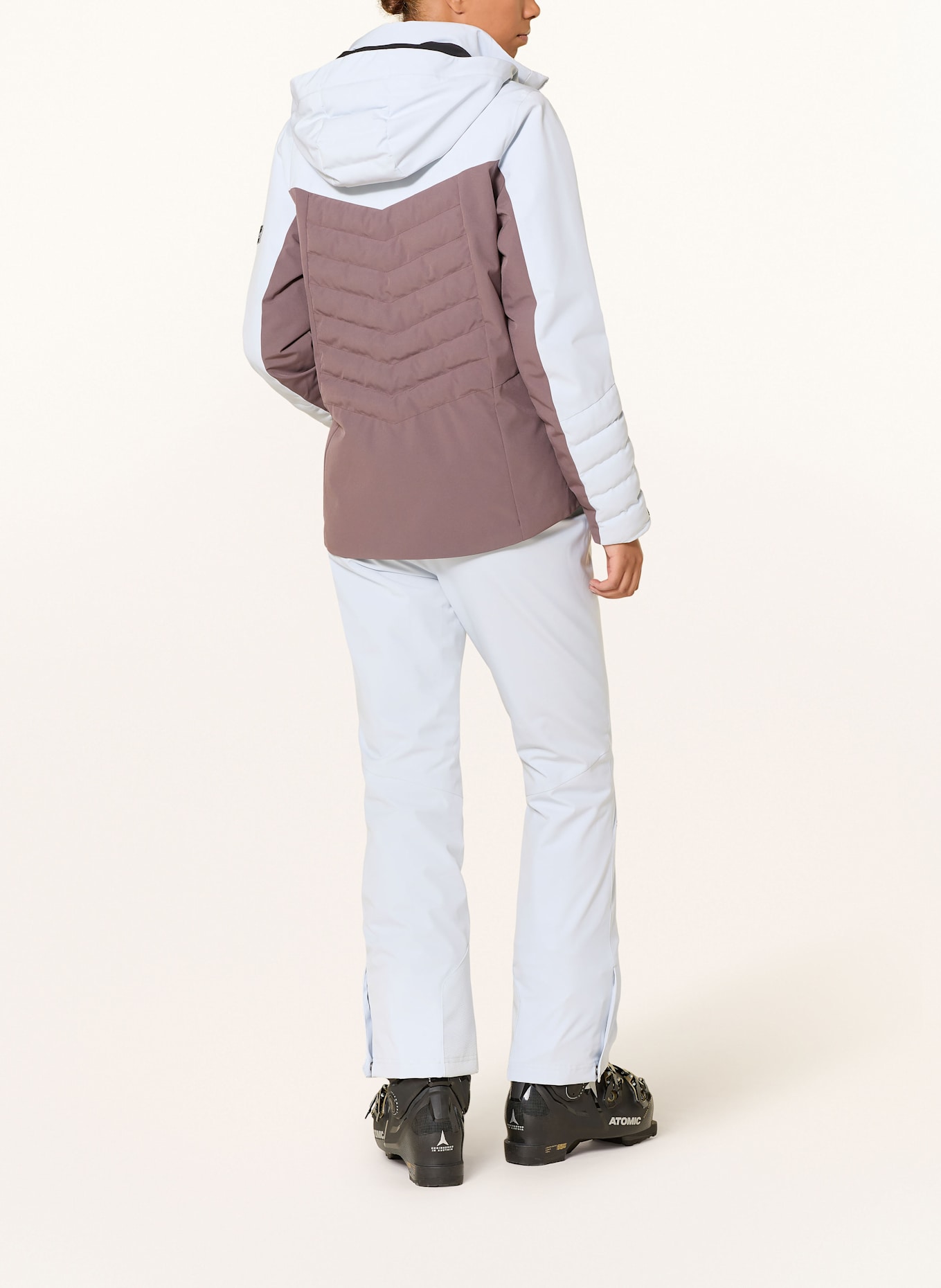 Ziener Skijacke TOBINA: TAUPE / HELLBLAU