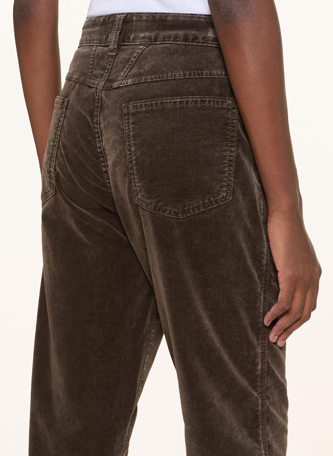 CLOSED Cordhose PEDAL PUSHER: DUNKELGRÜN