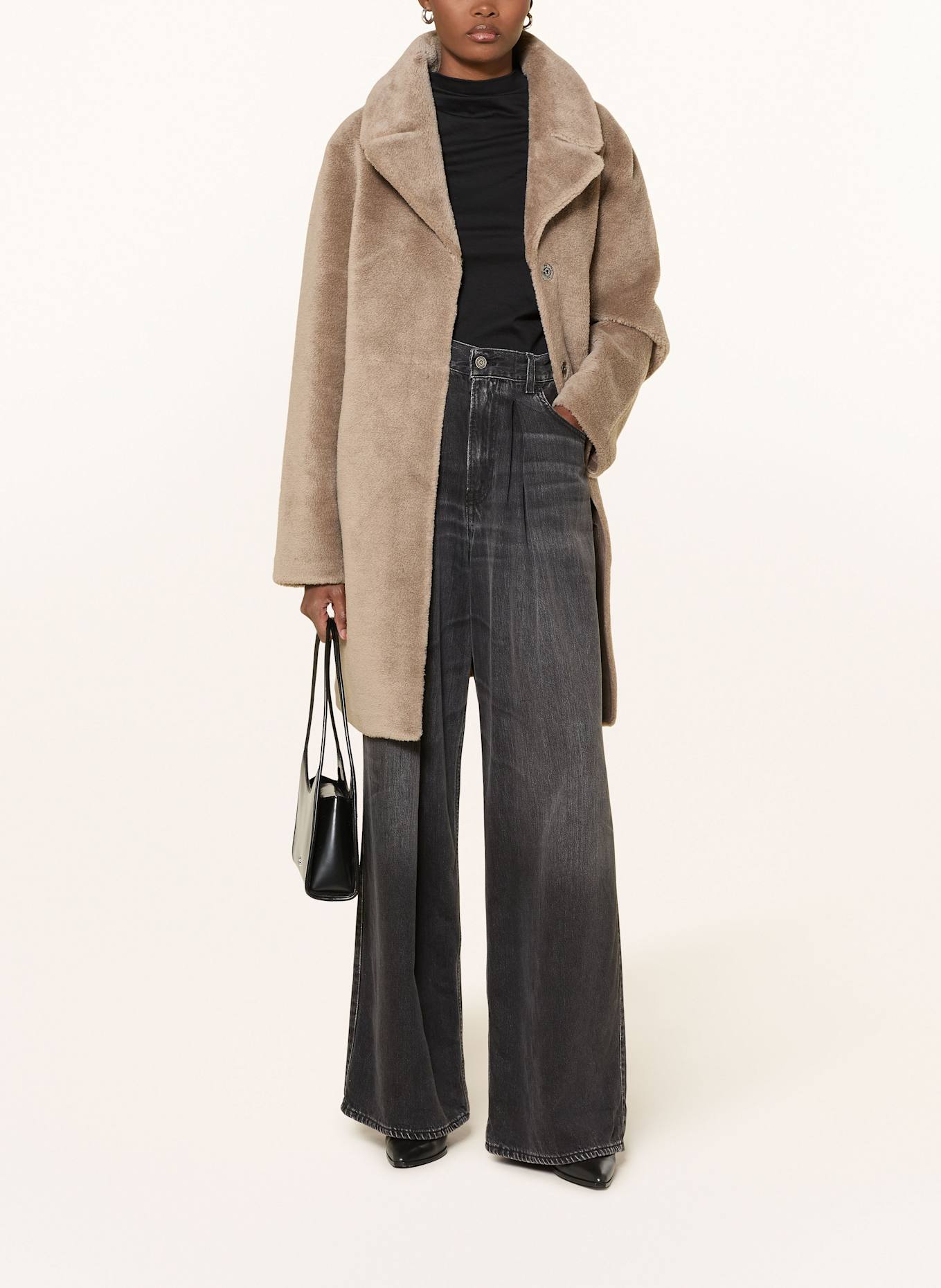 IQ STUDIO Wollmantel: TAUPE