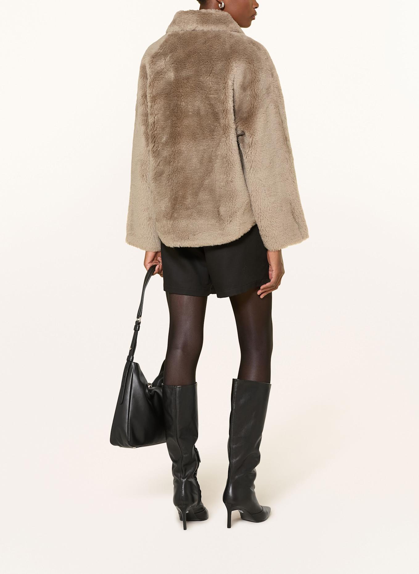 IQ STUDIO Kunstfell-Jacke: TAUPE