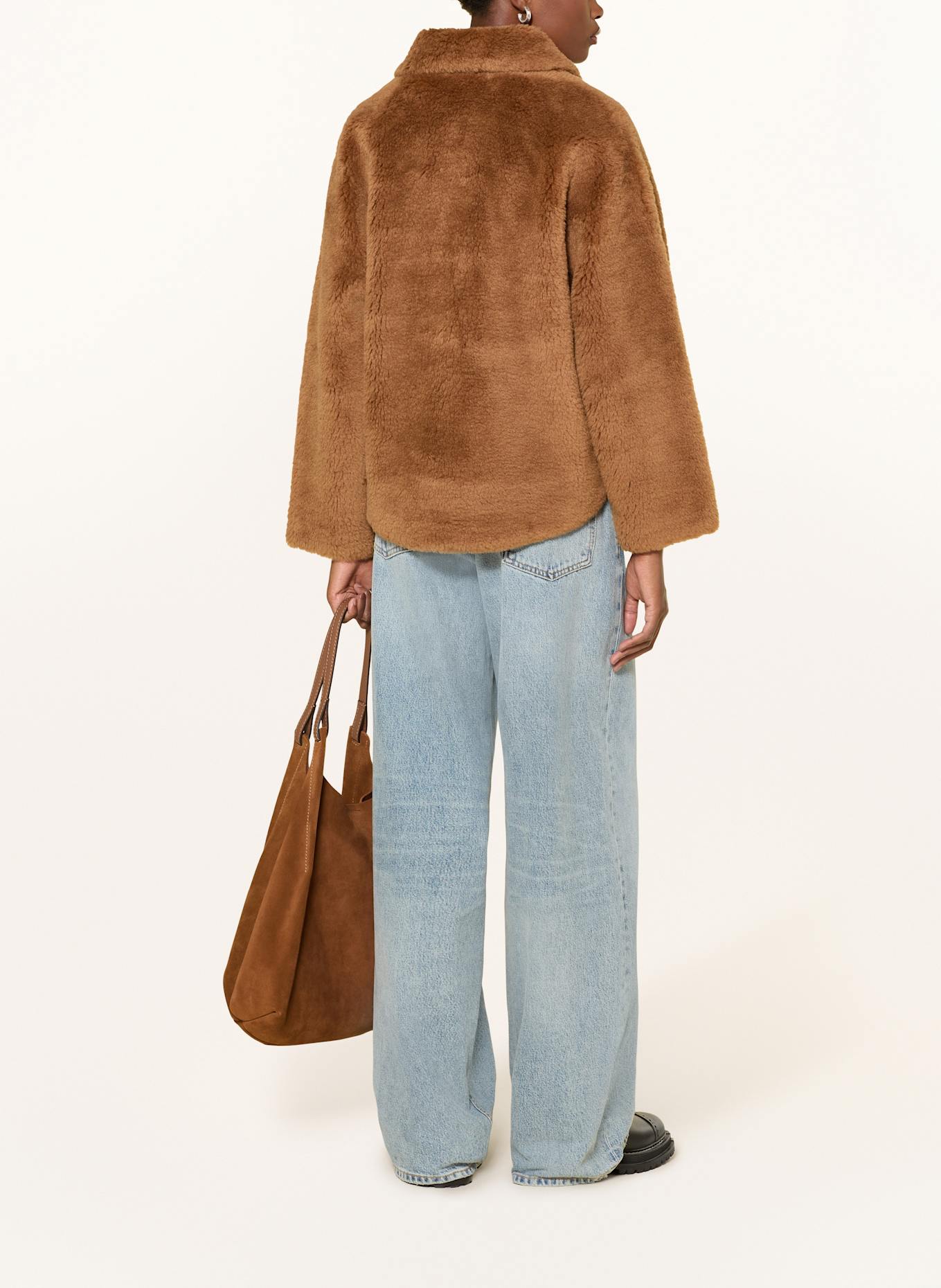 IQ STUDIO Kunstfell-Jacke: BRAUN