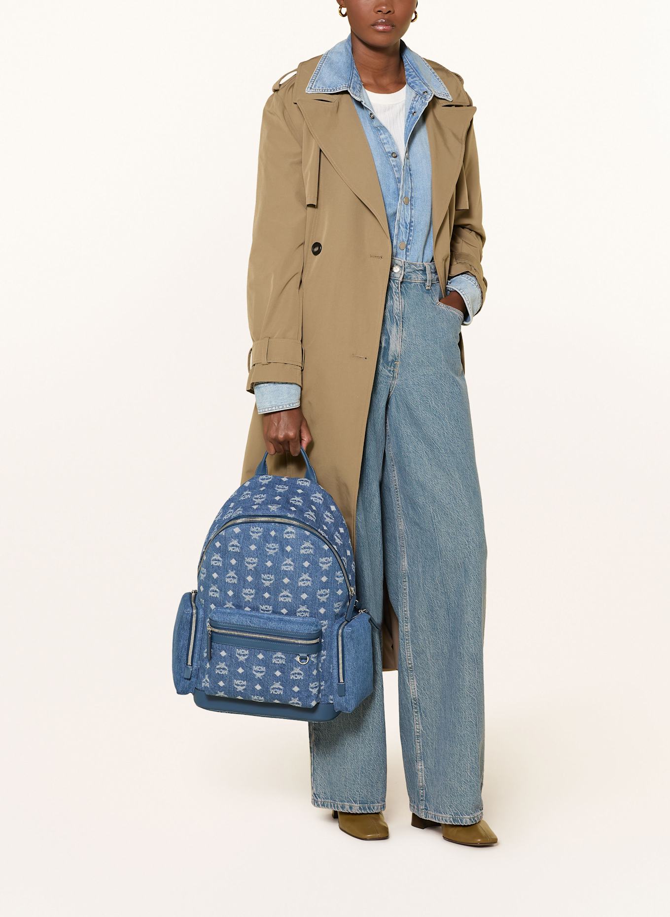 MCM Backpack STARK MEDIUM: DARK BLUE / BLUE