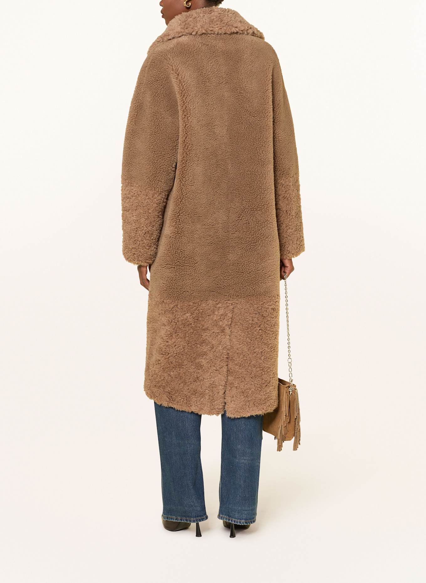 MRS & HUGS Teddyfell-Mantel: CAMEL