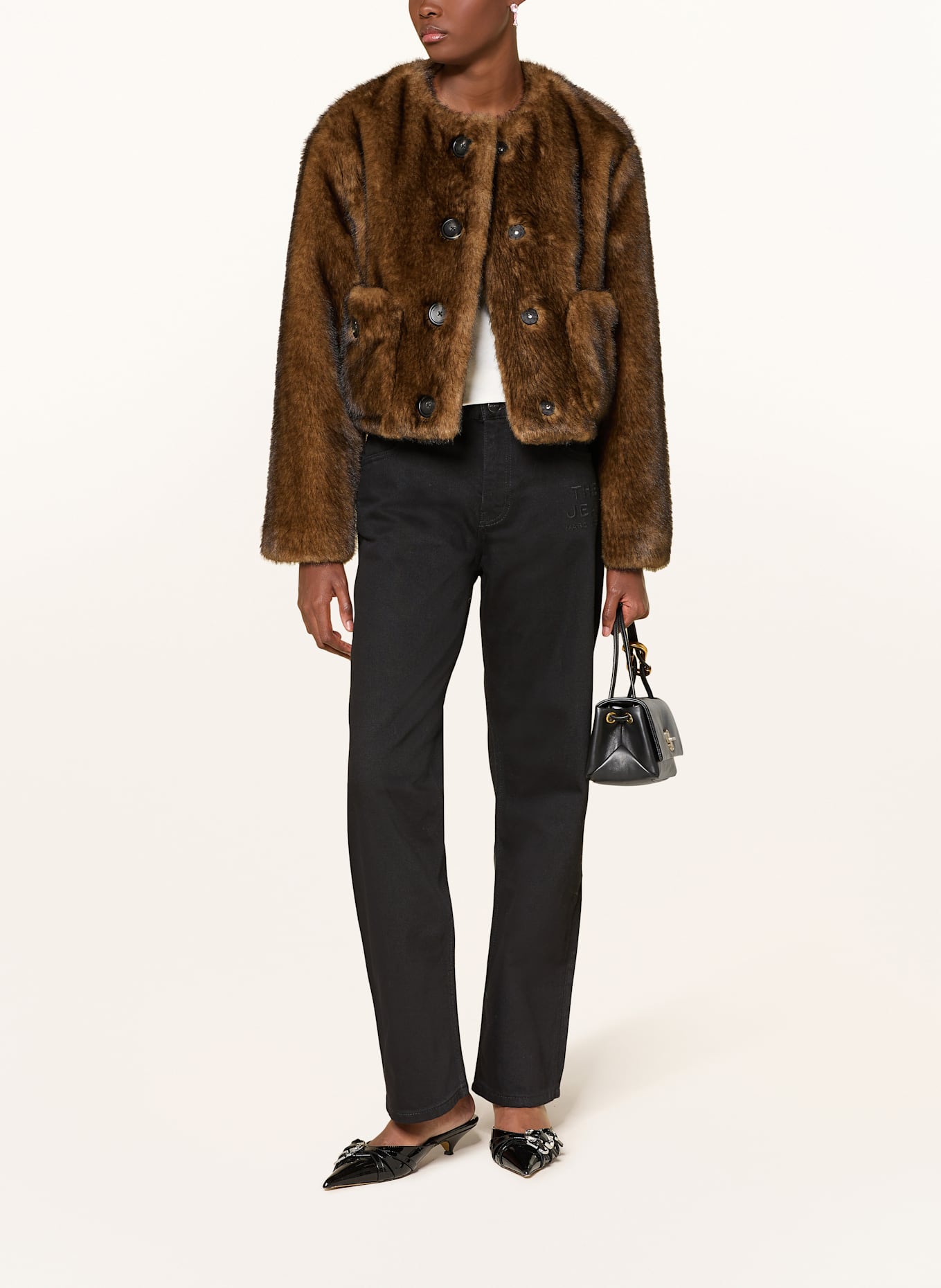 MARC JACOBS Kunstpelz-Jacke: BRAUN