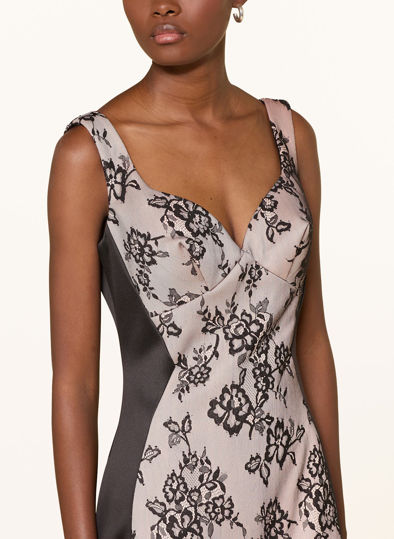 MARC JACOBS Kleid mit Spitze: SCHWARZ / HELLROSA