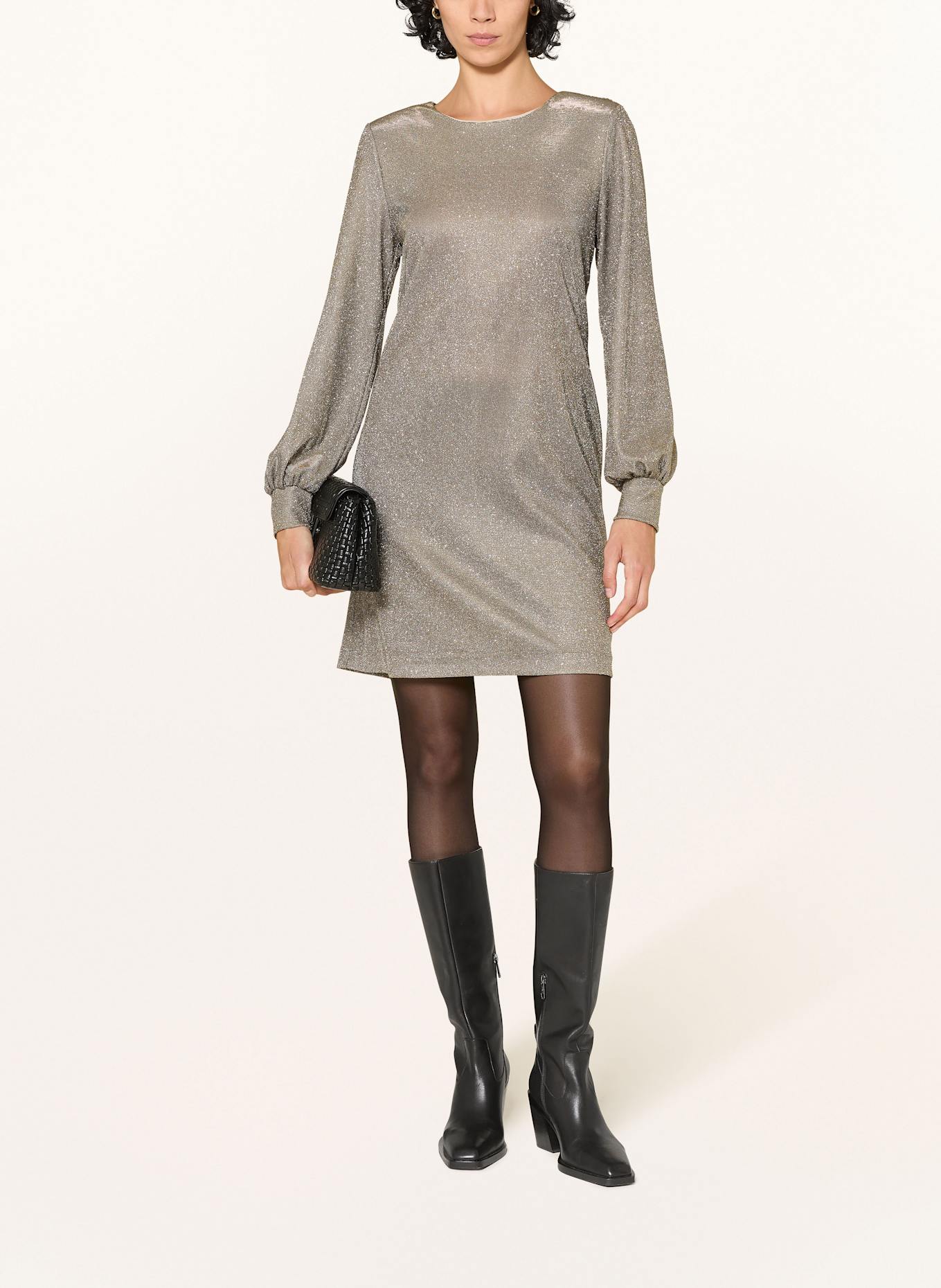 RIANI Kleid mit Glitzergarn: BRAUN