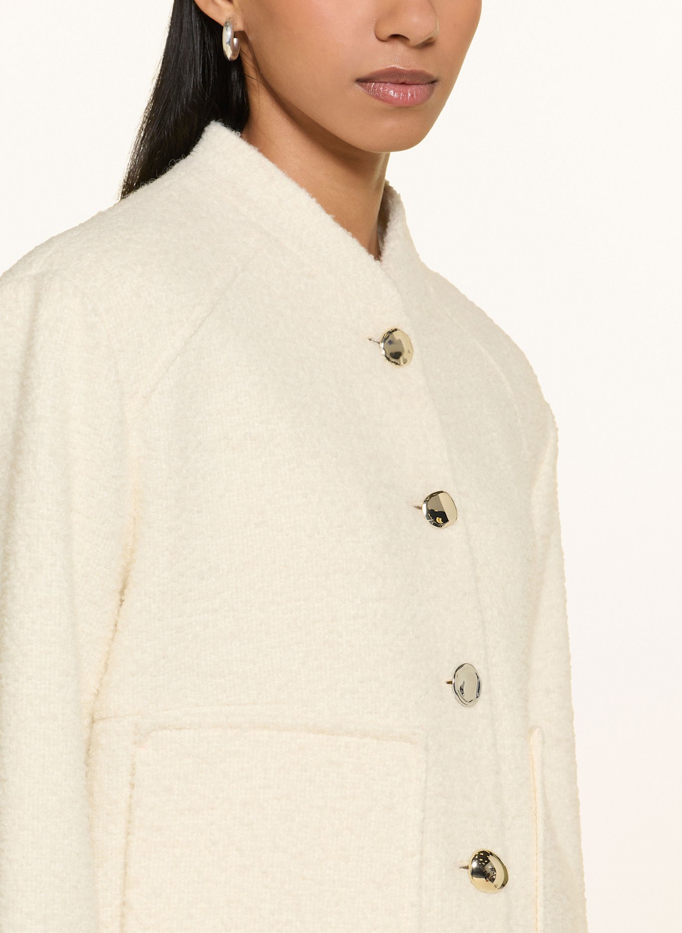 RIANI Kastenjacke aus Bouclé: ECRU