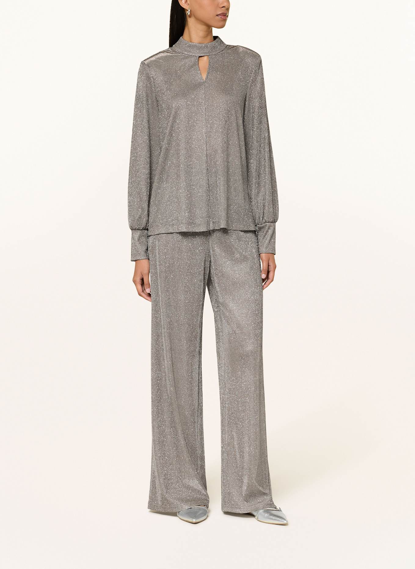 RIANI Marlenehose mit Glitzergarn: SILBER / GOLD