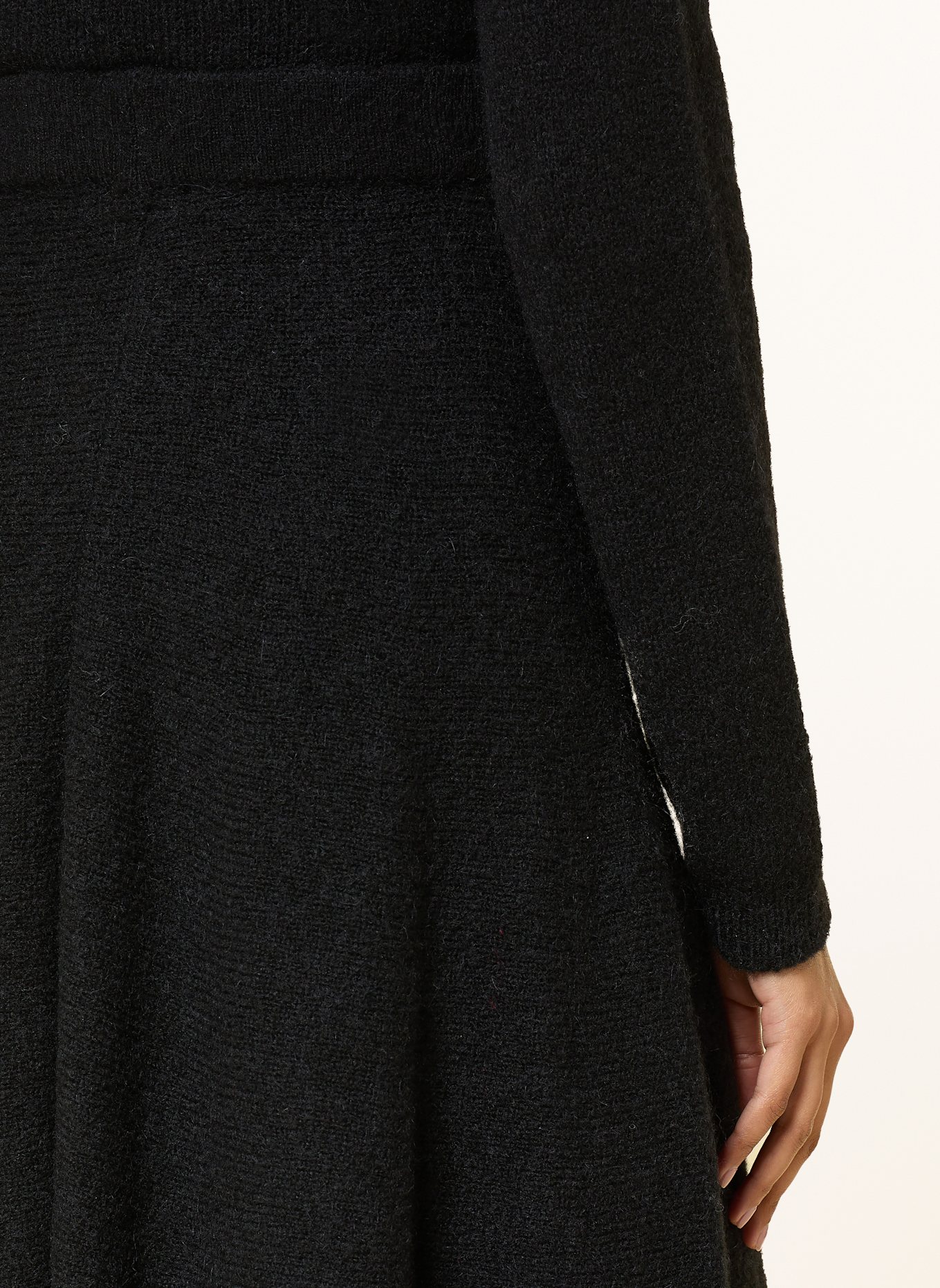 RIANI Strickrock mit Alpaka: SCHWARZ