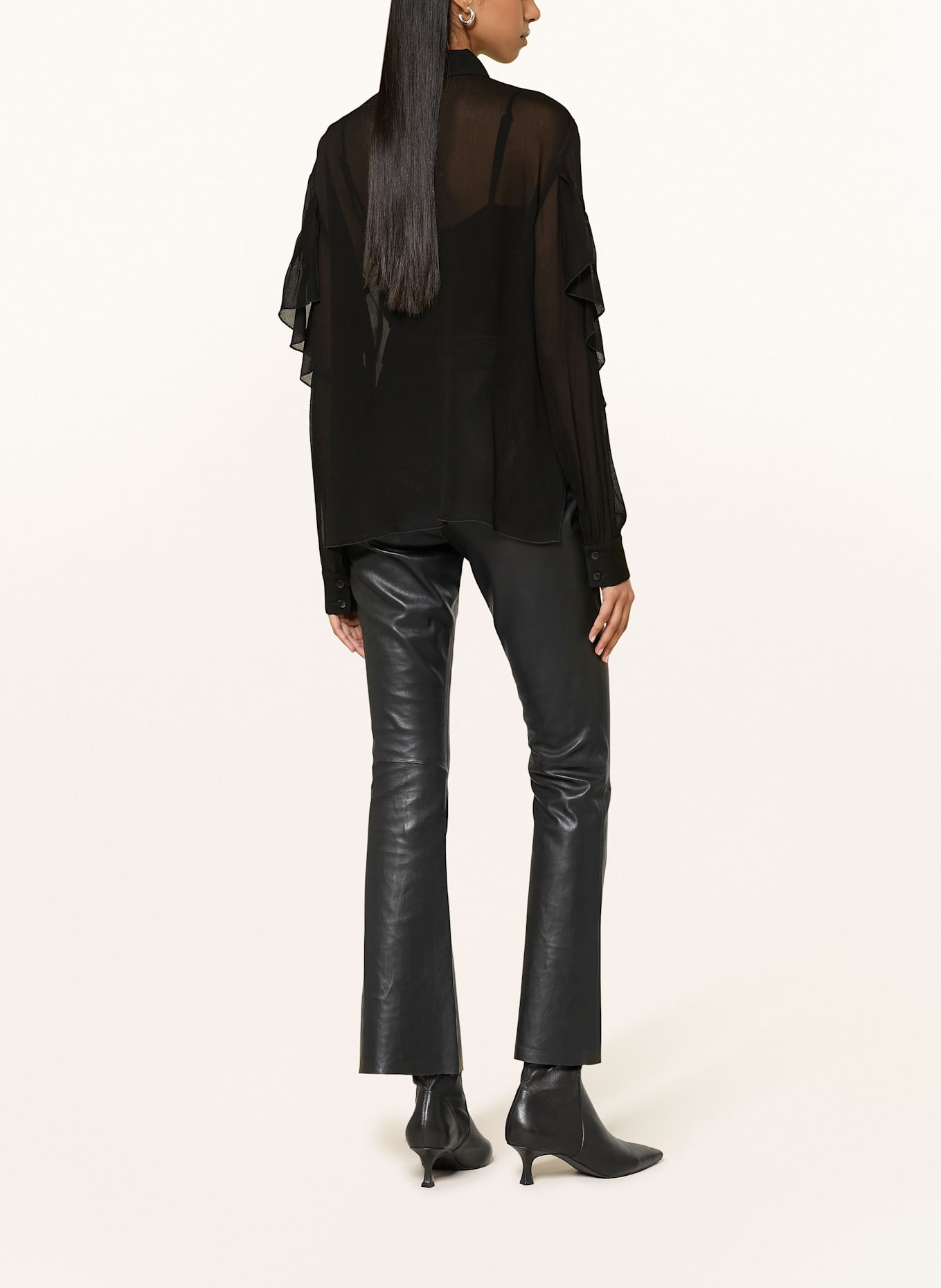 RIANI Hemdbluse mit Rüschen: SCHWARZ