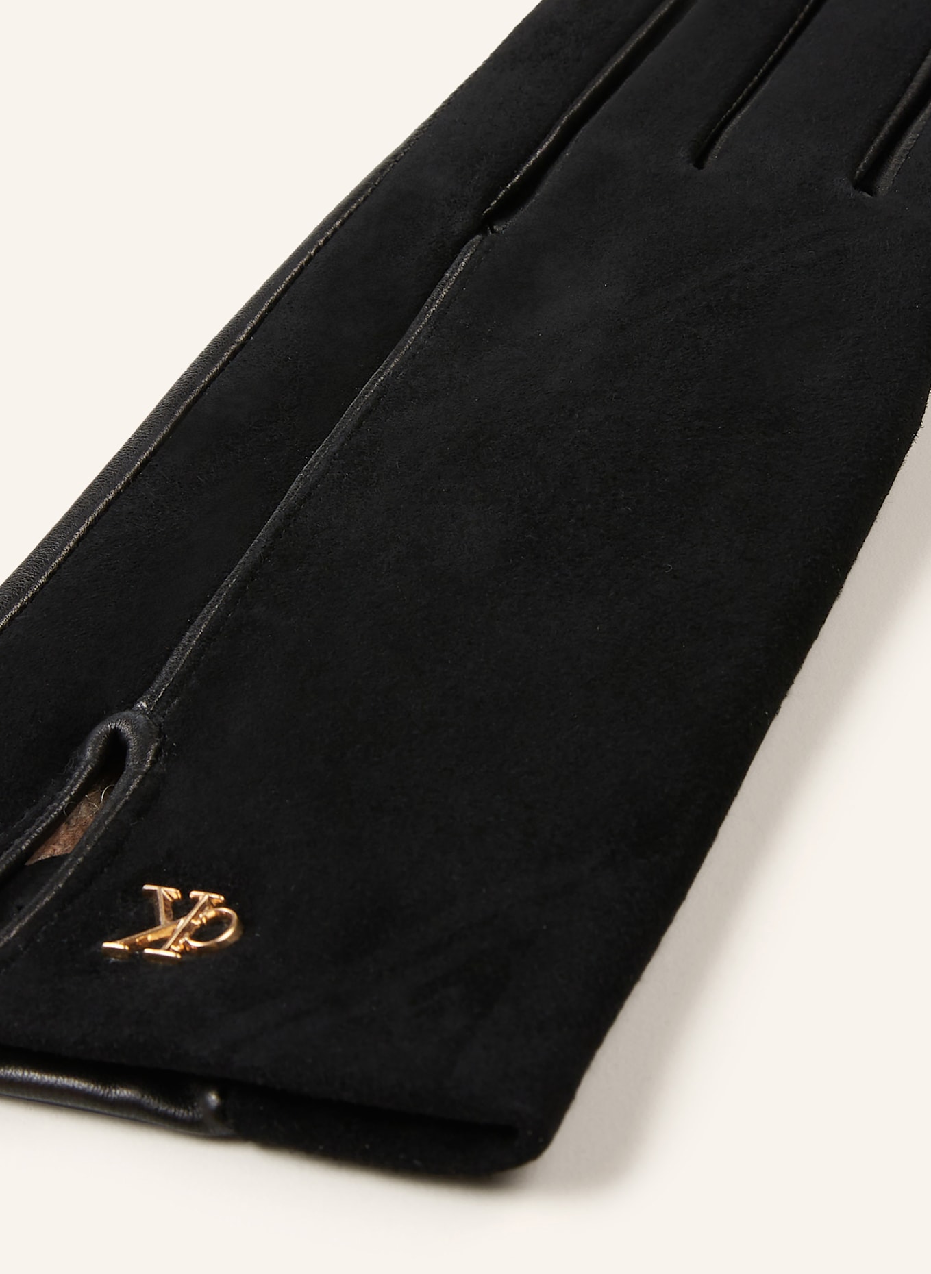 Calvin Klein Lederhandschuhe mit Touchscreen-Funktion: SCHWARZ