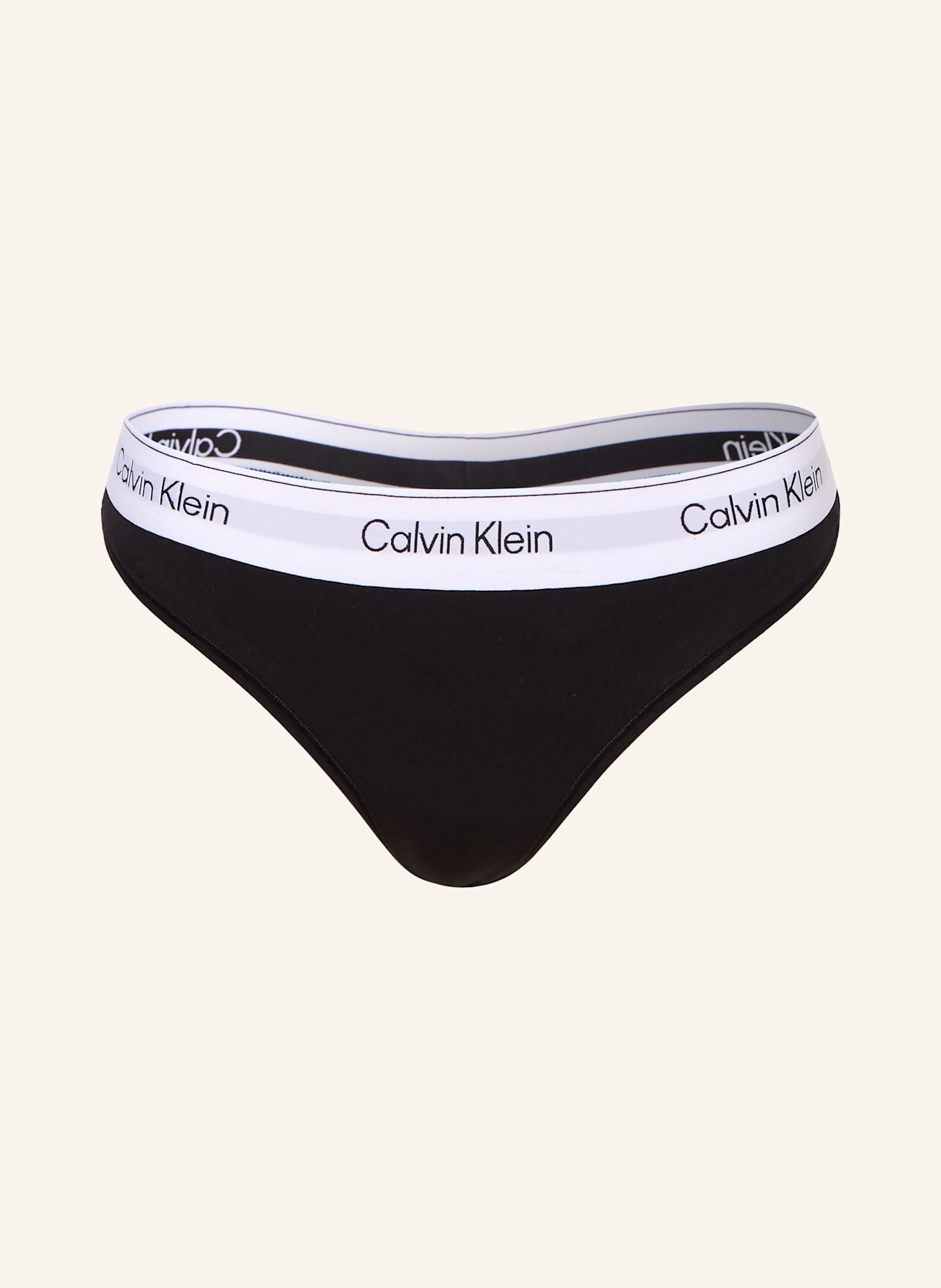 Calvin Klein String ICON COTTON MODAL: SCHWARZ