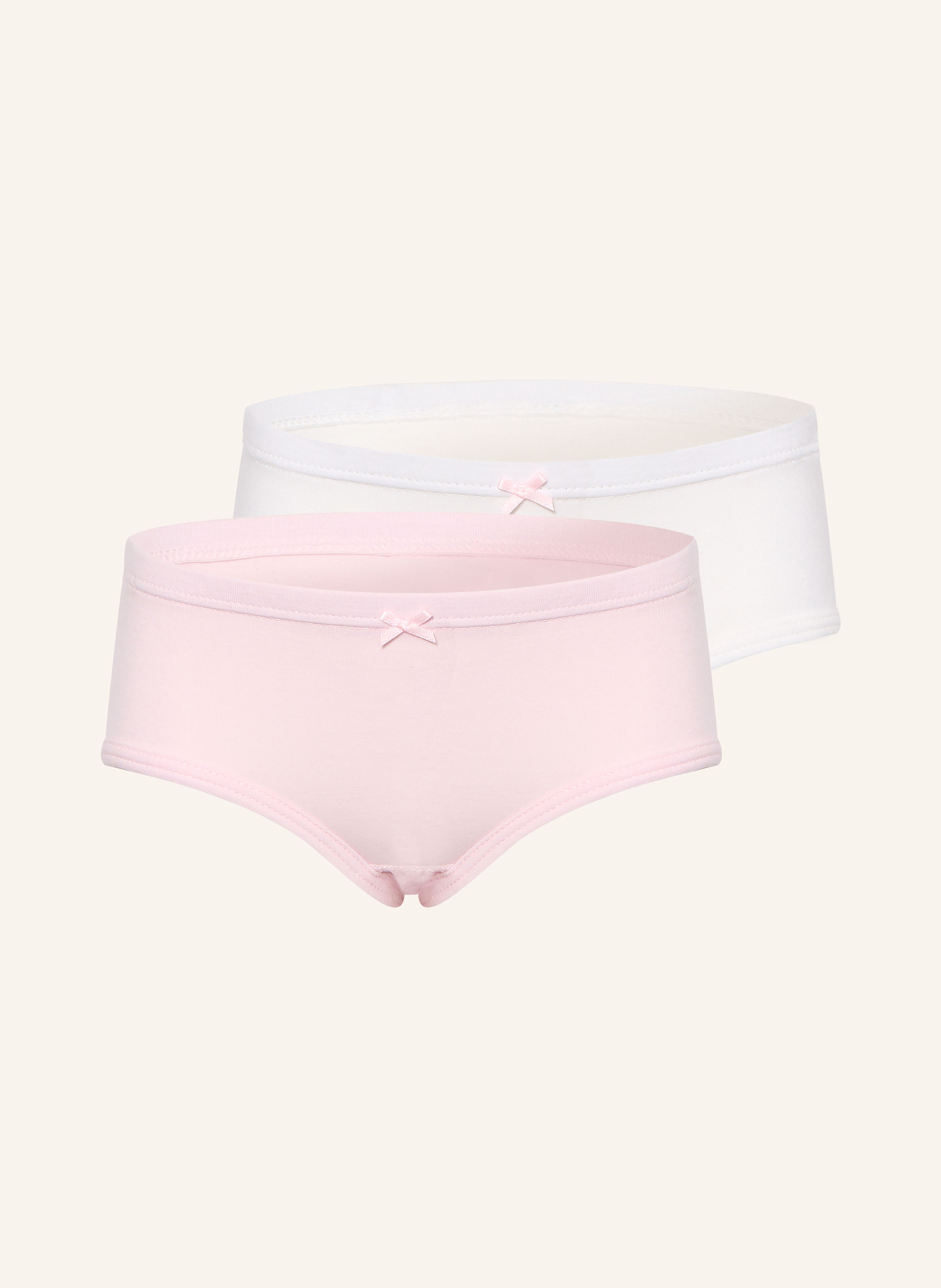 Sanetta 2er-Pack Panties: WEISS / ROSA