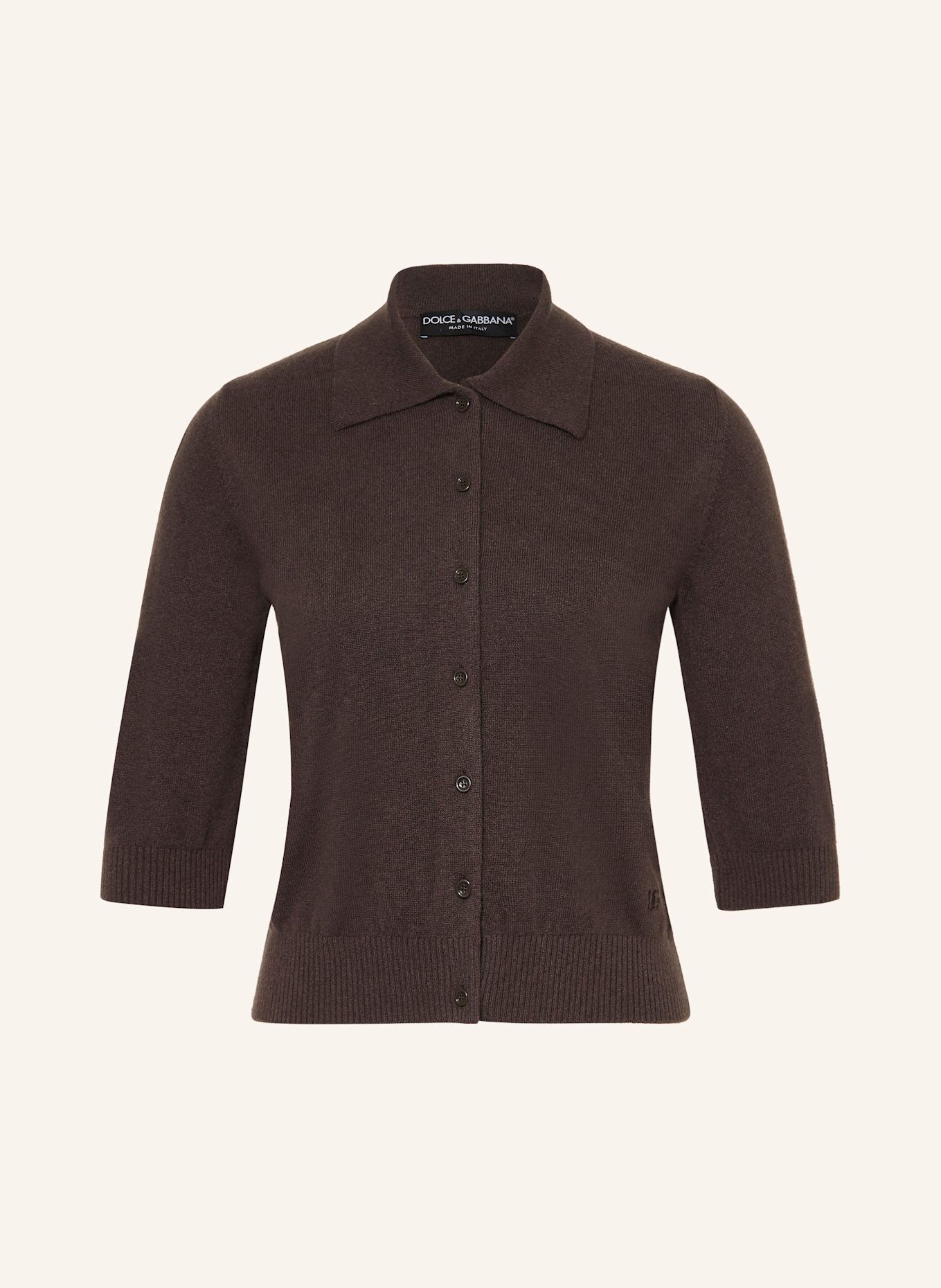 DOLCE & GABBANA Strickjacke aus Cashmere: DUNKELBRAUN
