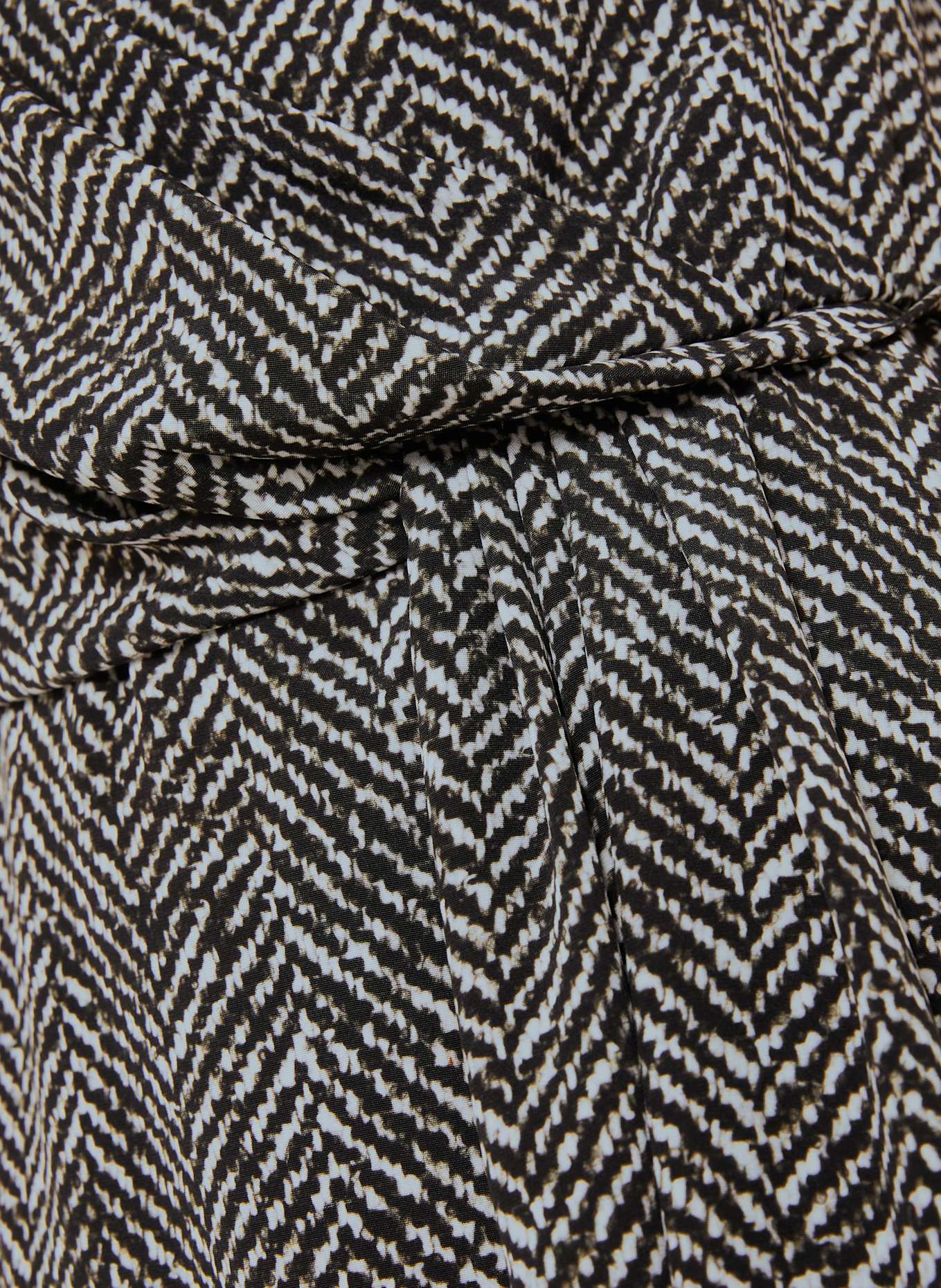 DOLCE & GABBANA Seidenkleid: ECRU / SCHWARZ