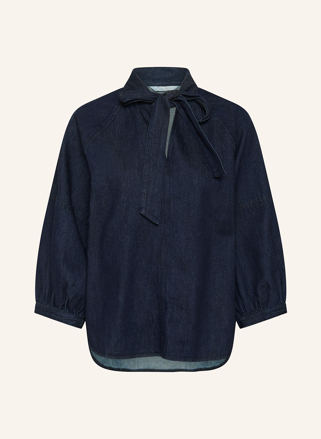 Part Two Jeansbluse SASSIPW mit Schluppe und 3/4-Arm: DUNKELBLAU