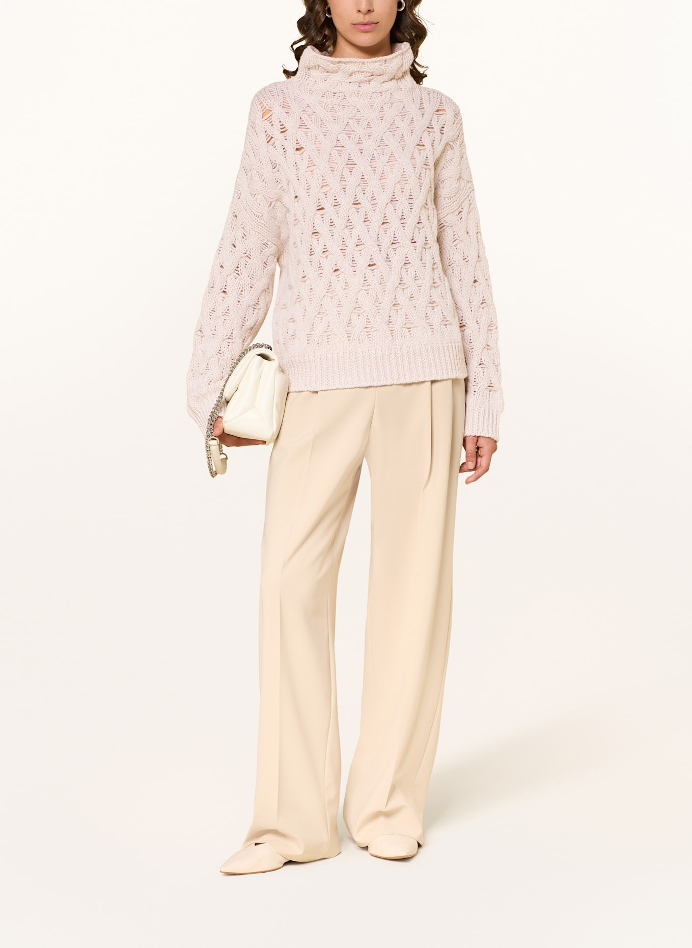 ANTONELLI firenze Pullover POMPEO mit Glitzergarn: CREME