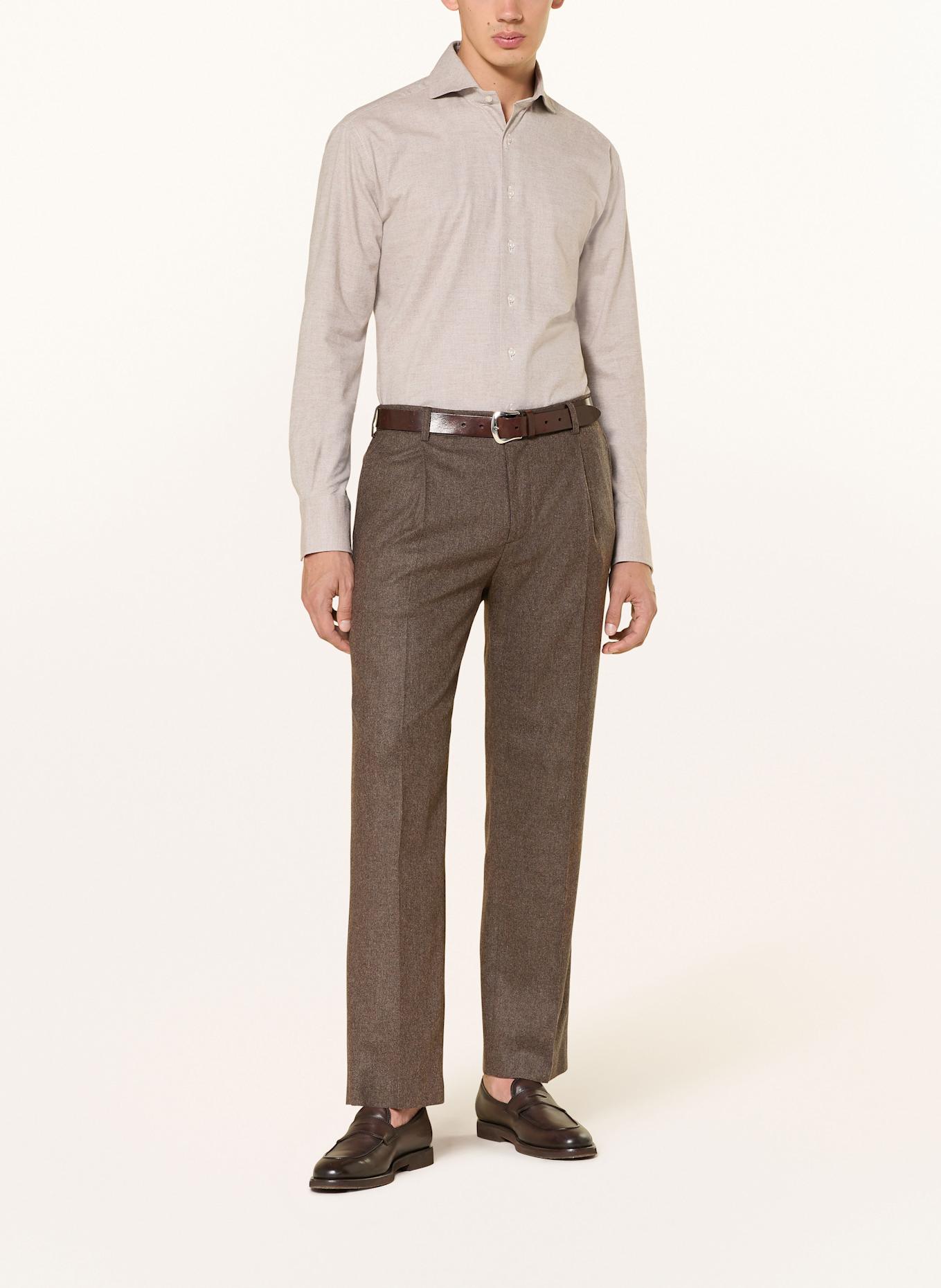 ARTIGIANO Flanellhemd Classic Fit: BEIGE