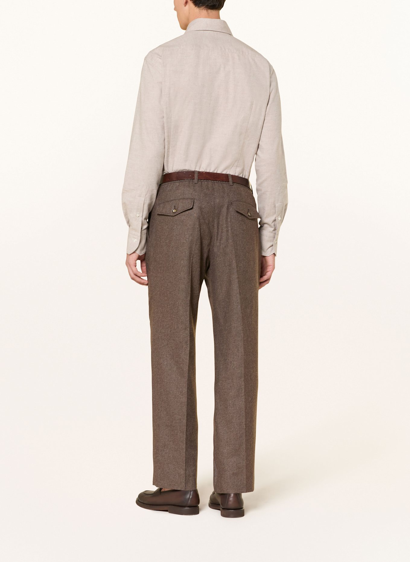 ARTIGIANO Flanellhemd Classic Fit: BEIGE