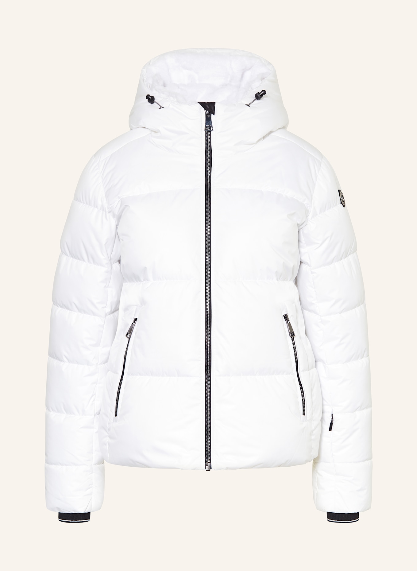 LUHTA Skijacke SUOMUTUNTURI mit abnehmbarem Kunstfell: WEISS