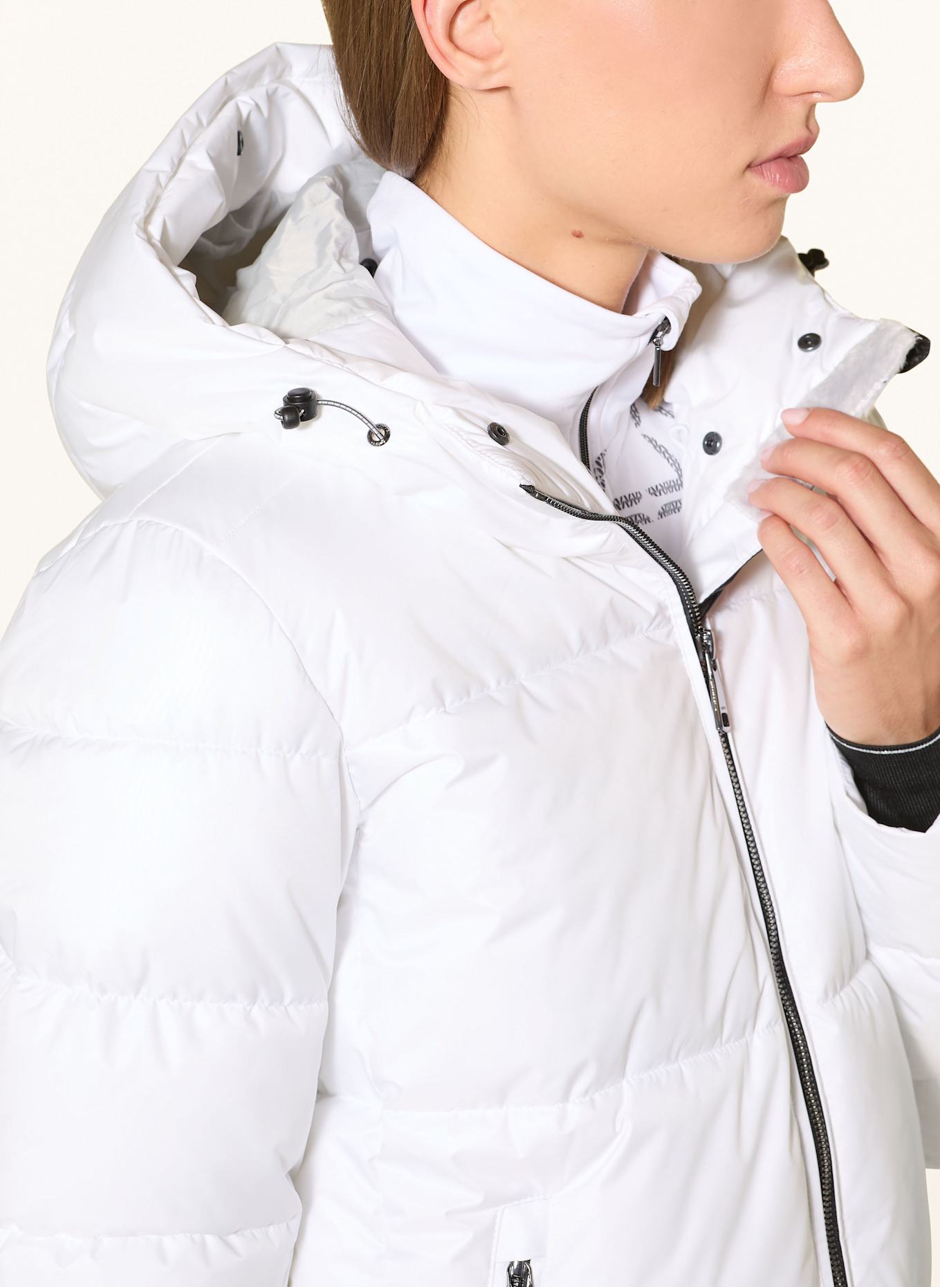 LUHTA Skijacke SUOMUTUNTURI mit abnehmbarem Kunstfell: WEISS