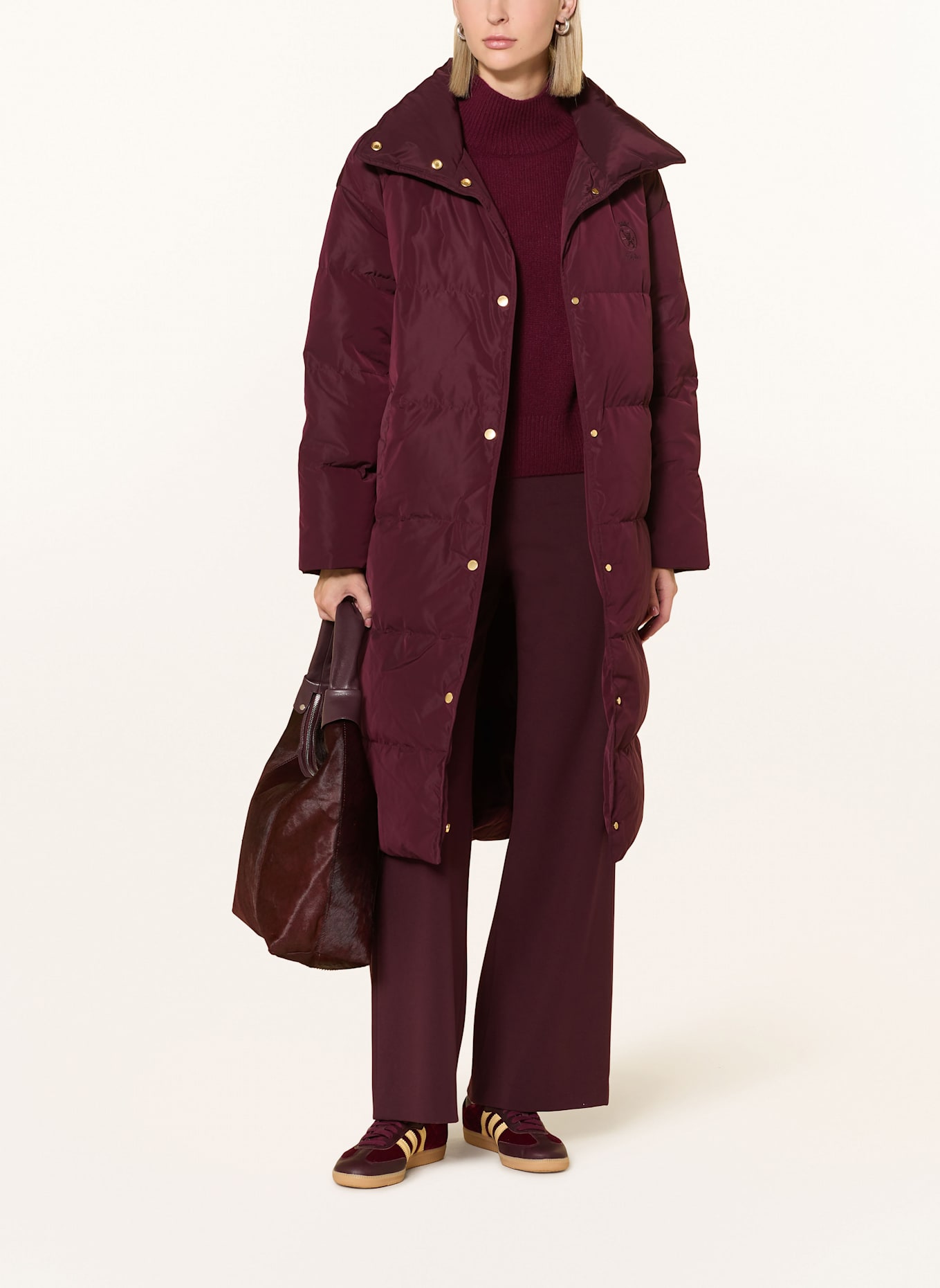 TOMMY HILFIGER Daunenmantel CREST: DUNKELROT