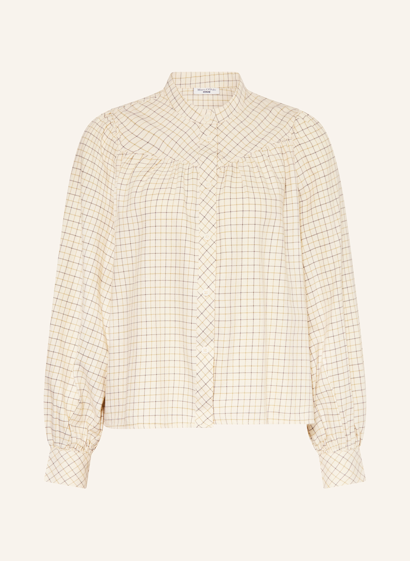 Marc O'Polo DENIM Bluse: CREME / HELLGRÜN / GRAU