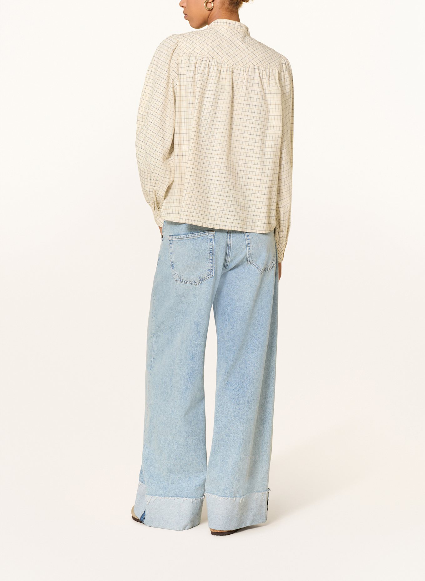 Marc O'Polo DENIM Bluse: CREME / HELLGRÜN / GRAU