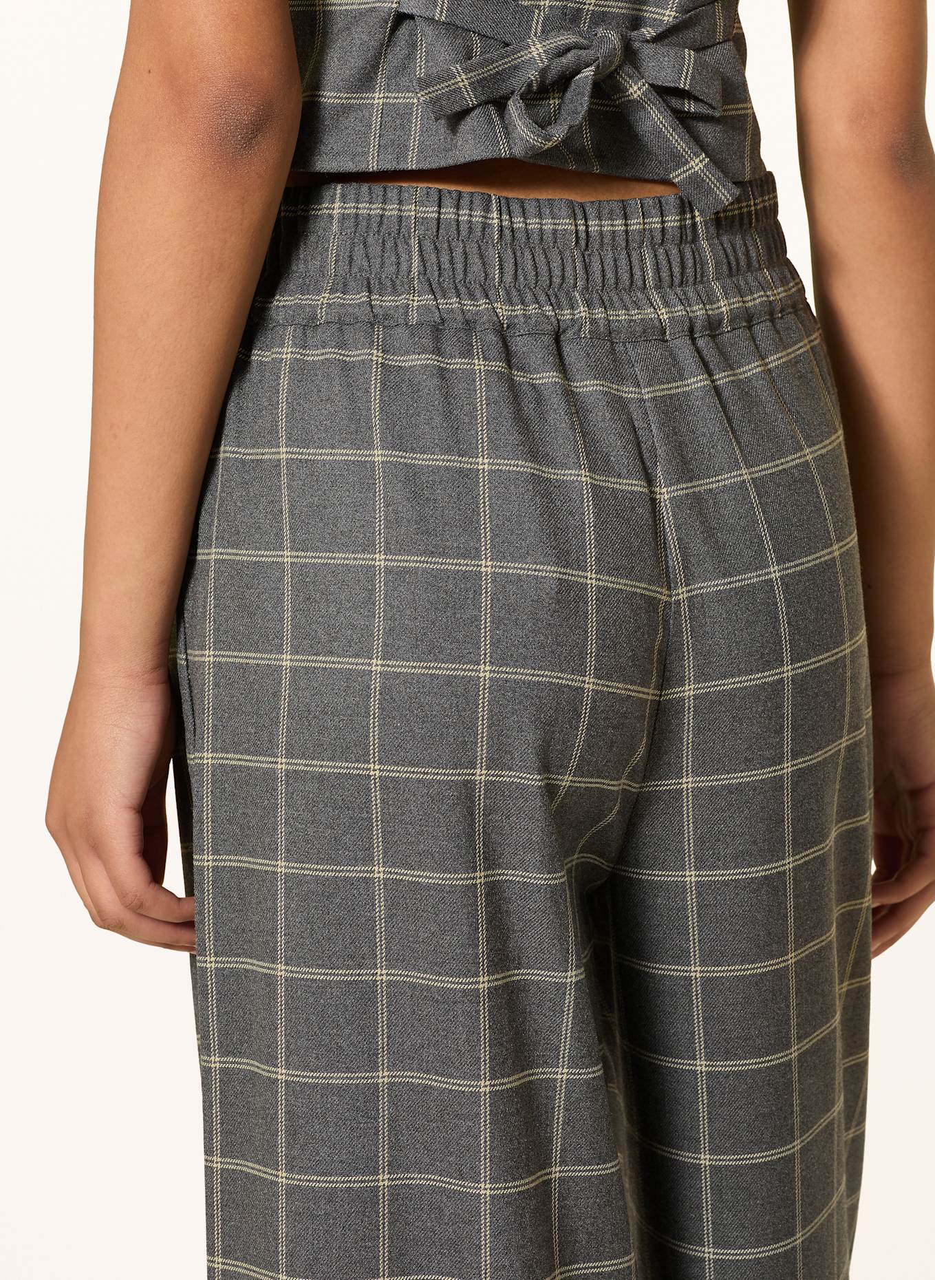 Marc O'Polo DENIM Marlenehose: GRAU / HELLGELB