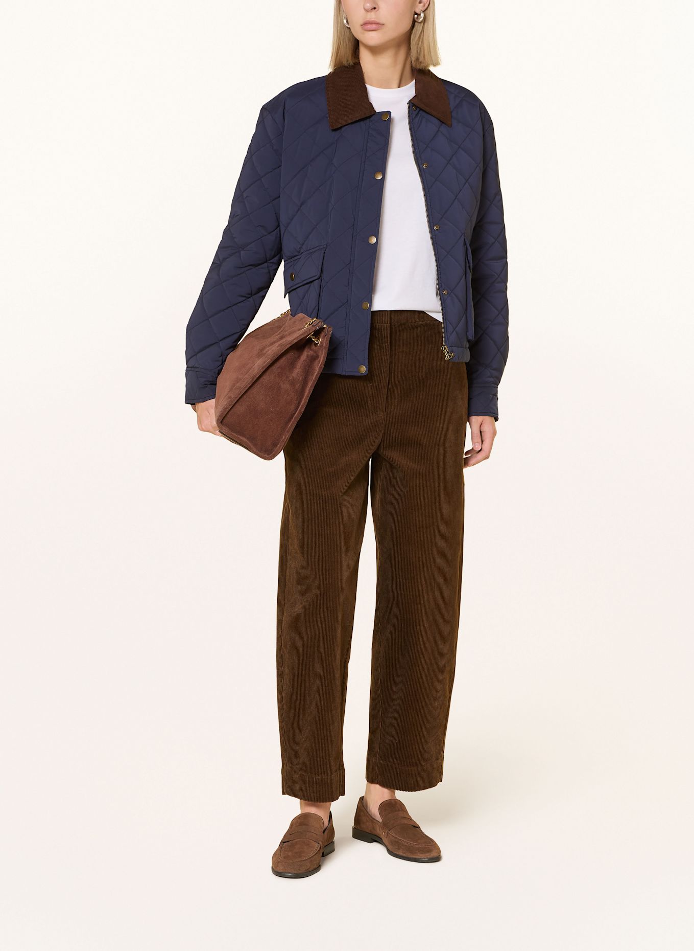 TOMMY HILFIGER Cropped-Cordhose: DUNKELBRAUN
