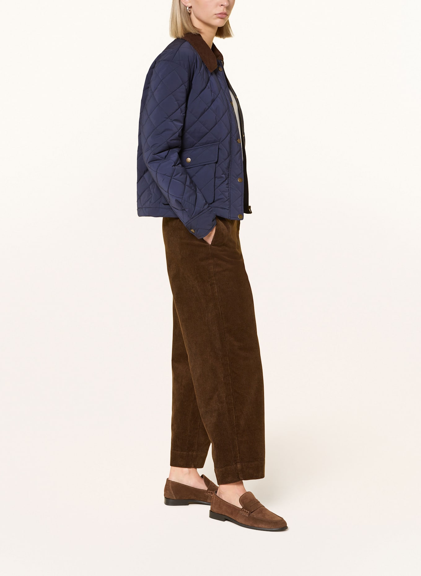 TOMMY HILFIGER Cropped-Cordhose: DUNKELBRAUN