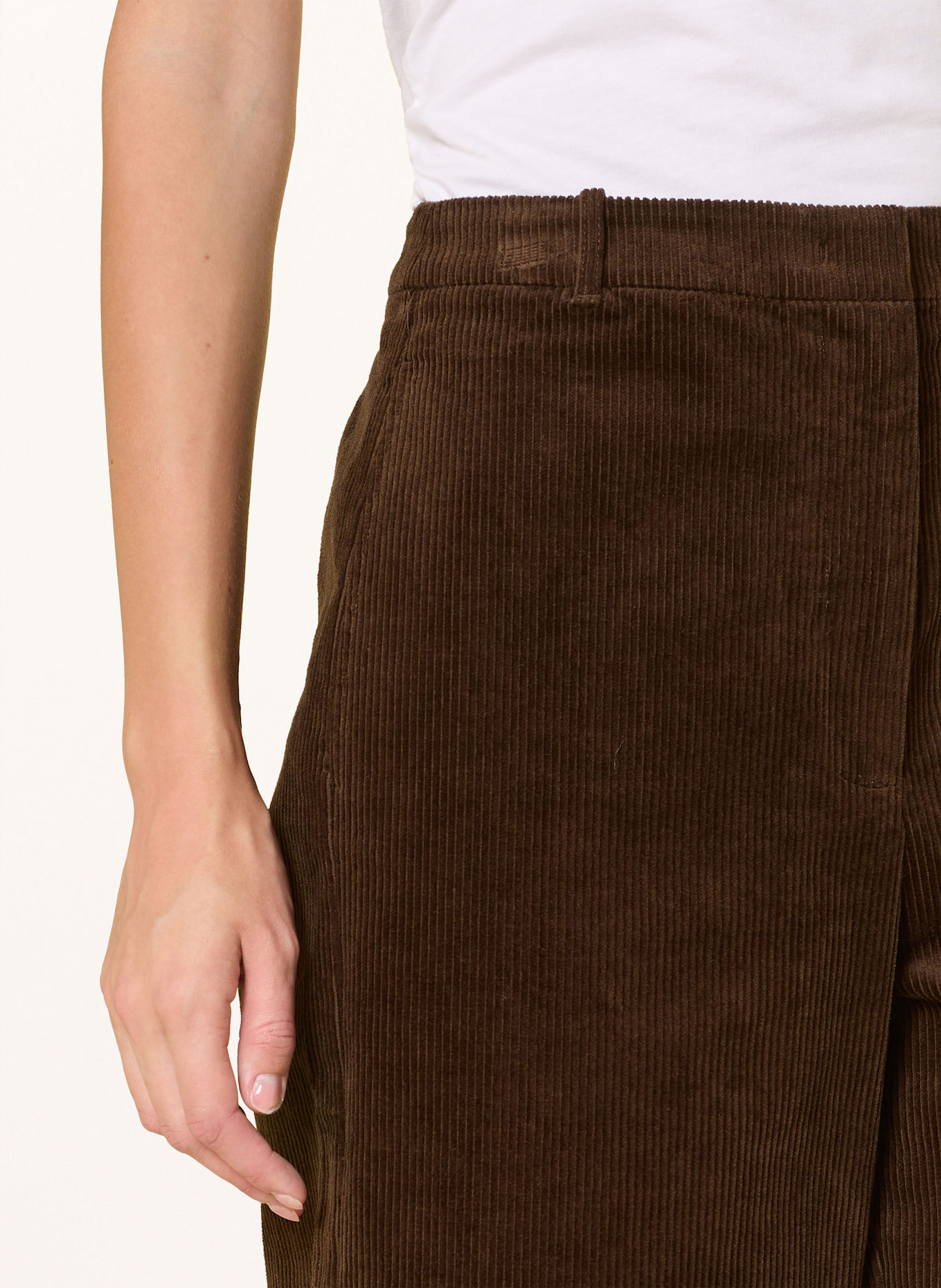 TOMMY HILFIGER Cropped-Cordhose: DUNKELBRAUN