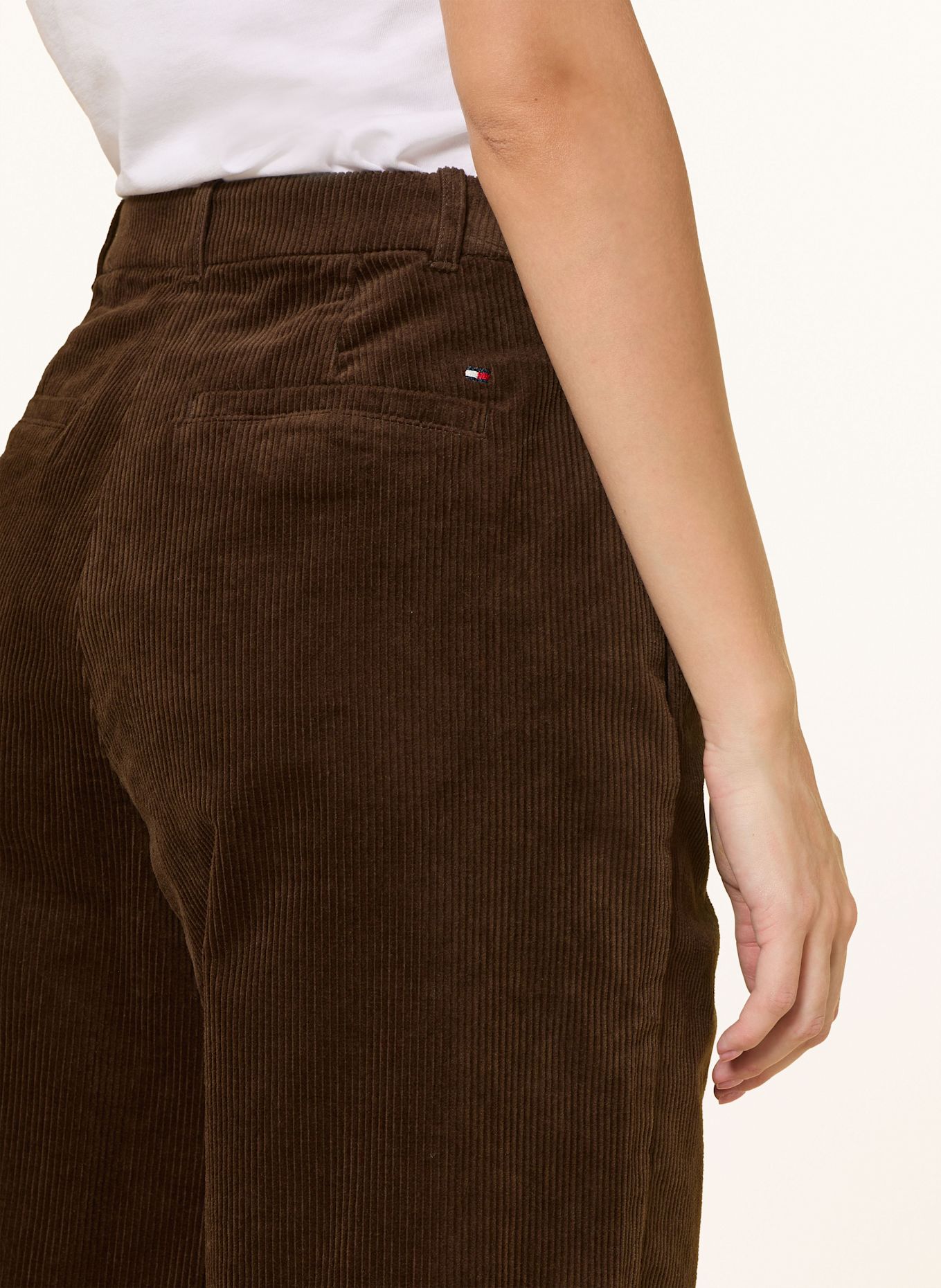 TOMMY HILFIGER Cropped-Cordhose: DUNKELBRAUN