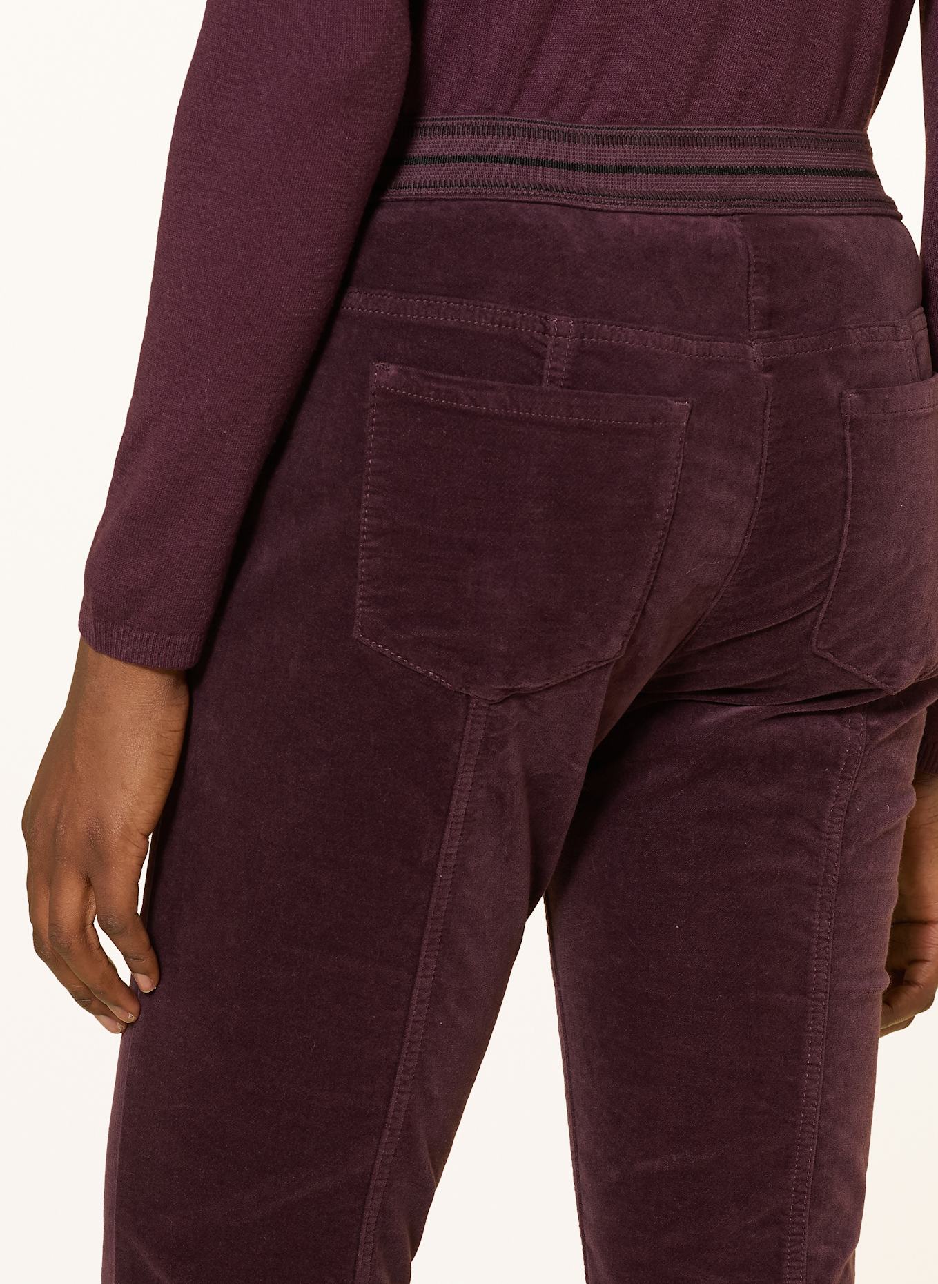 LUISA CERANO 7/8-Hose aus Samt: DUNKELLILA